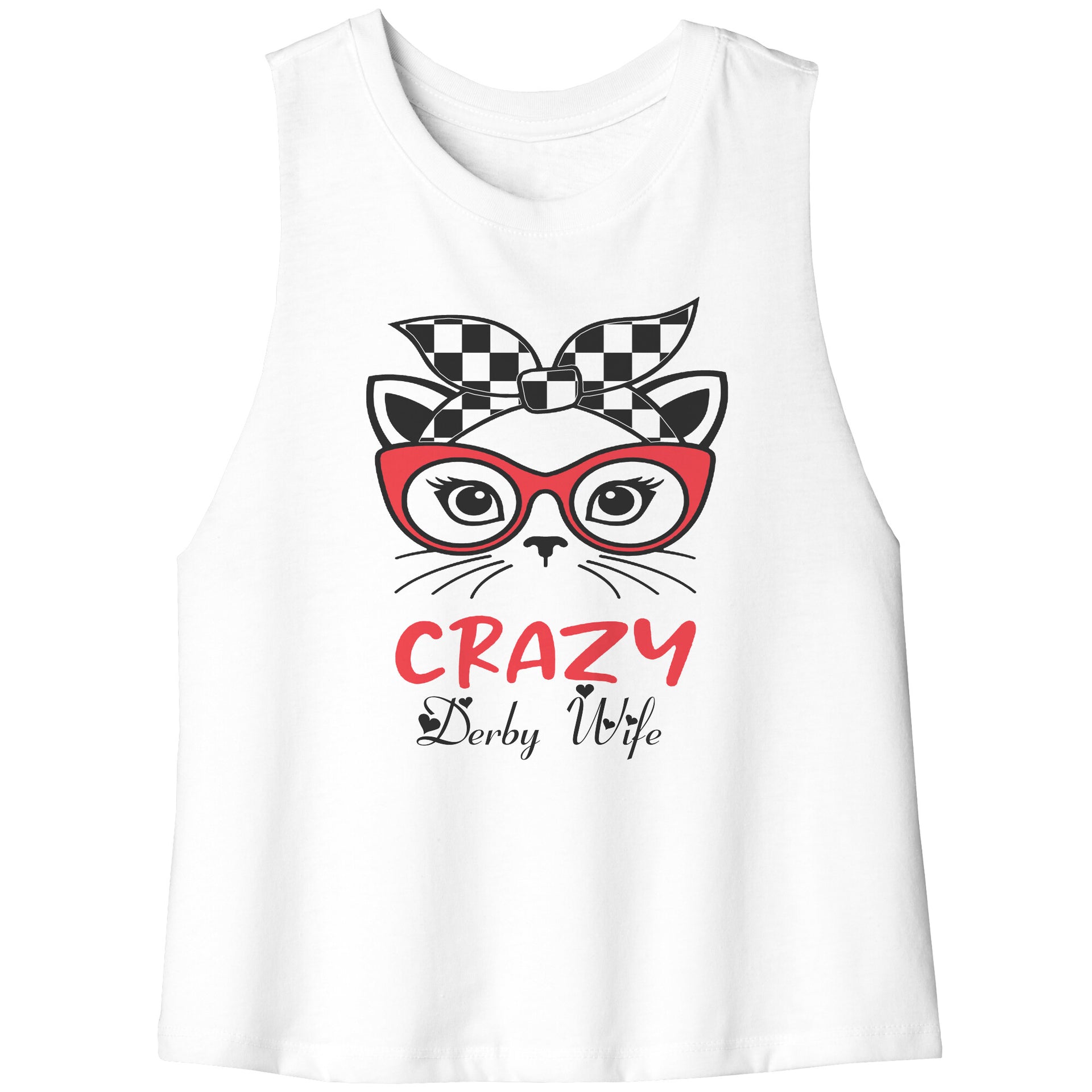 Crazy Derby wife Crop tank top