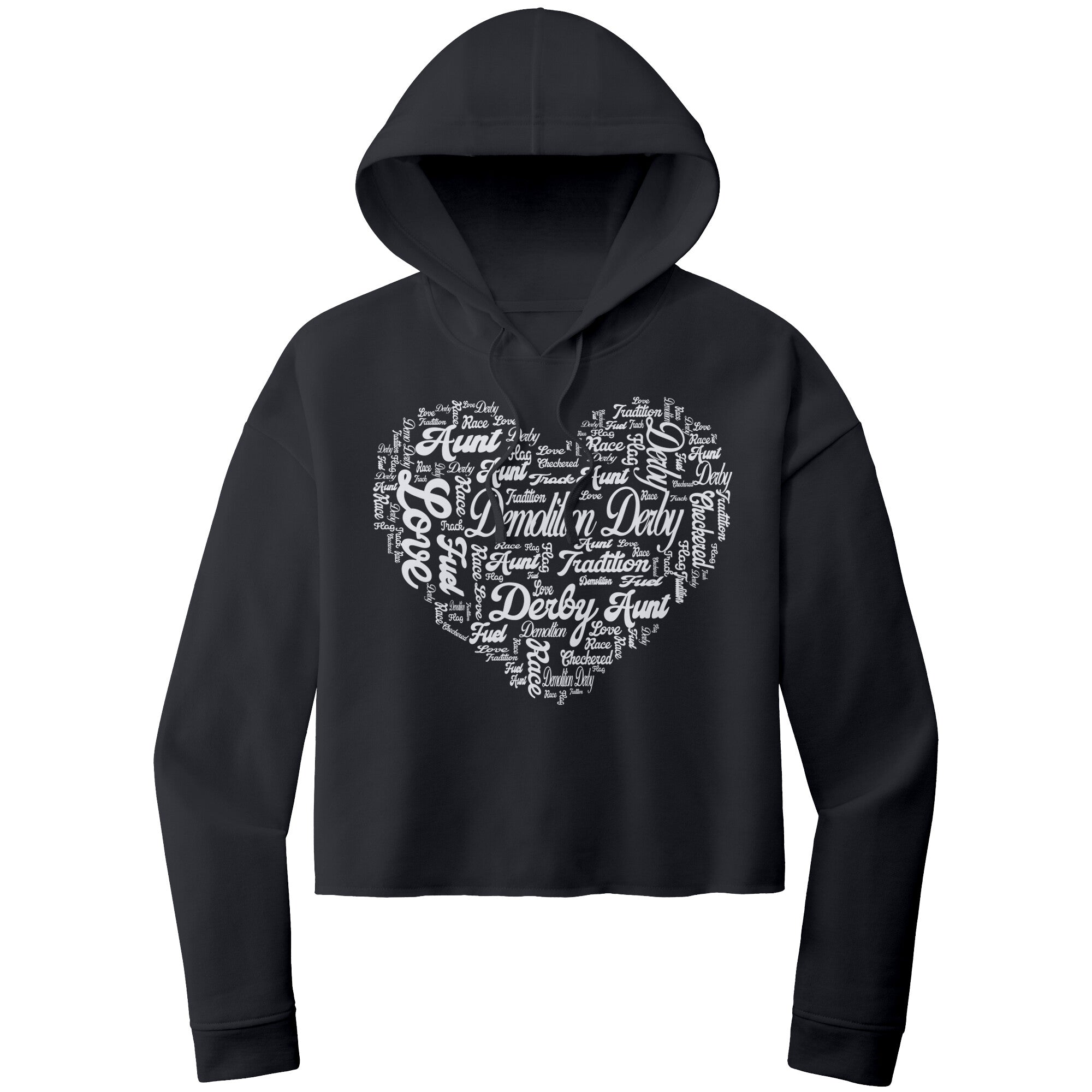 Demolition Derby Aunt Heart Ladies' Pullover Hooded Sweatshirt