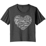 Demolition Derby Girlfriend Bella Women's Flowy Crop T-Shirt