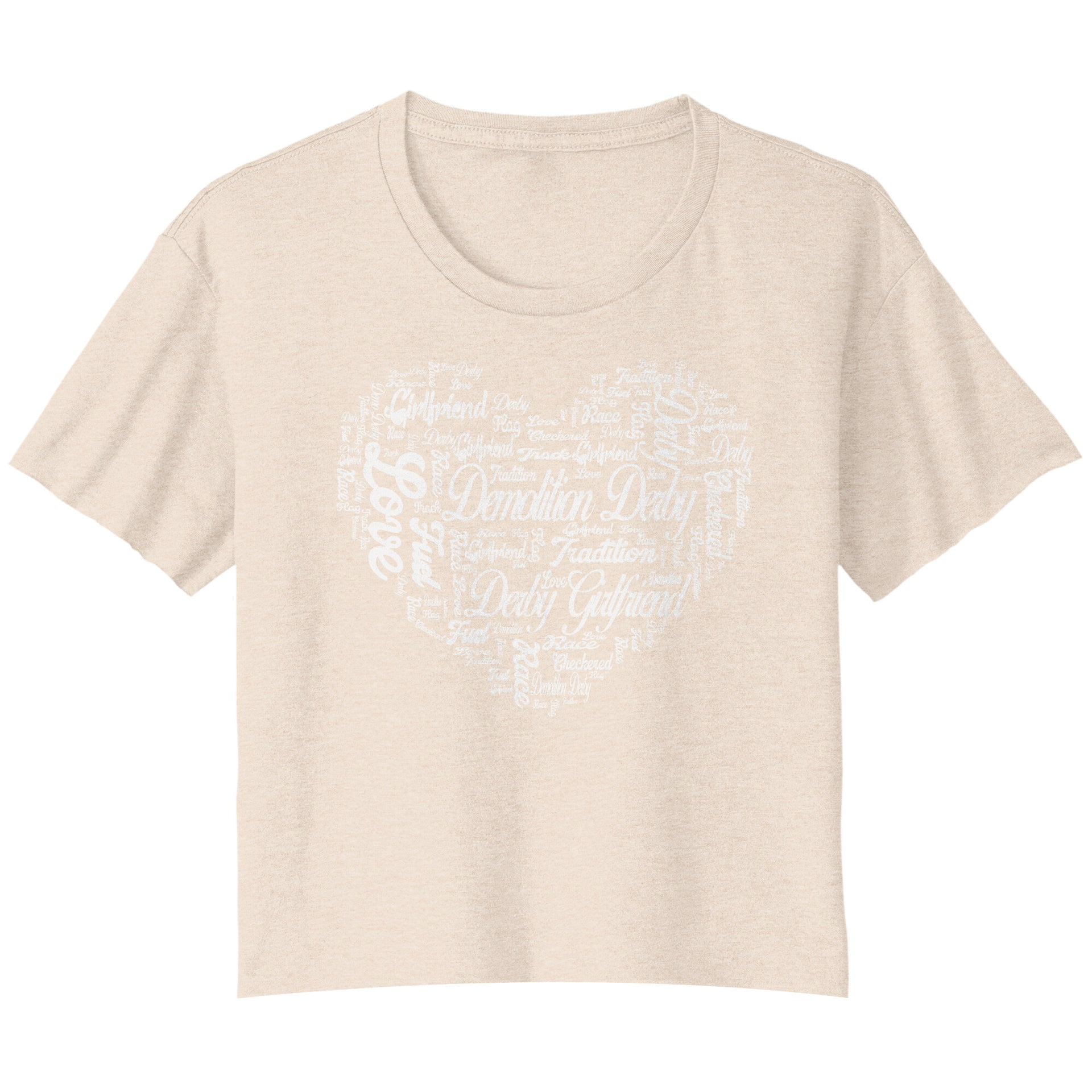 Demolition Derby Girlfriend Bella Women's Flowy Crop T-Shirt