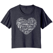 Demolition Derby Girlfriend Bella Women's Flowy Crop T-Shirt