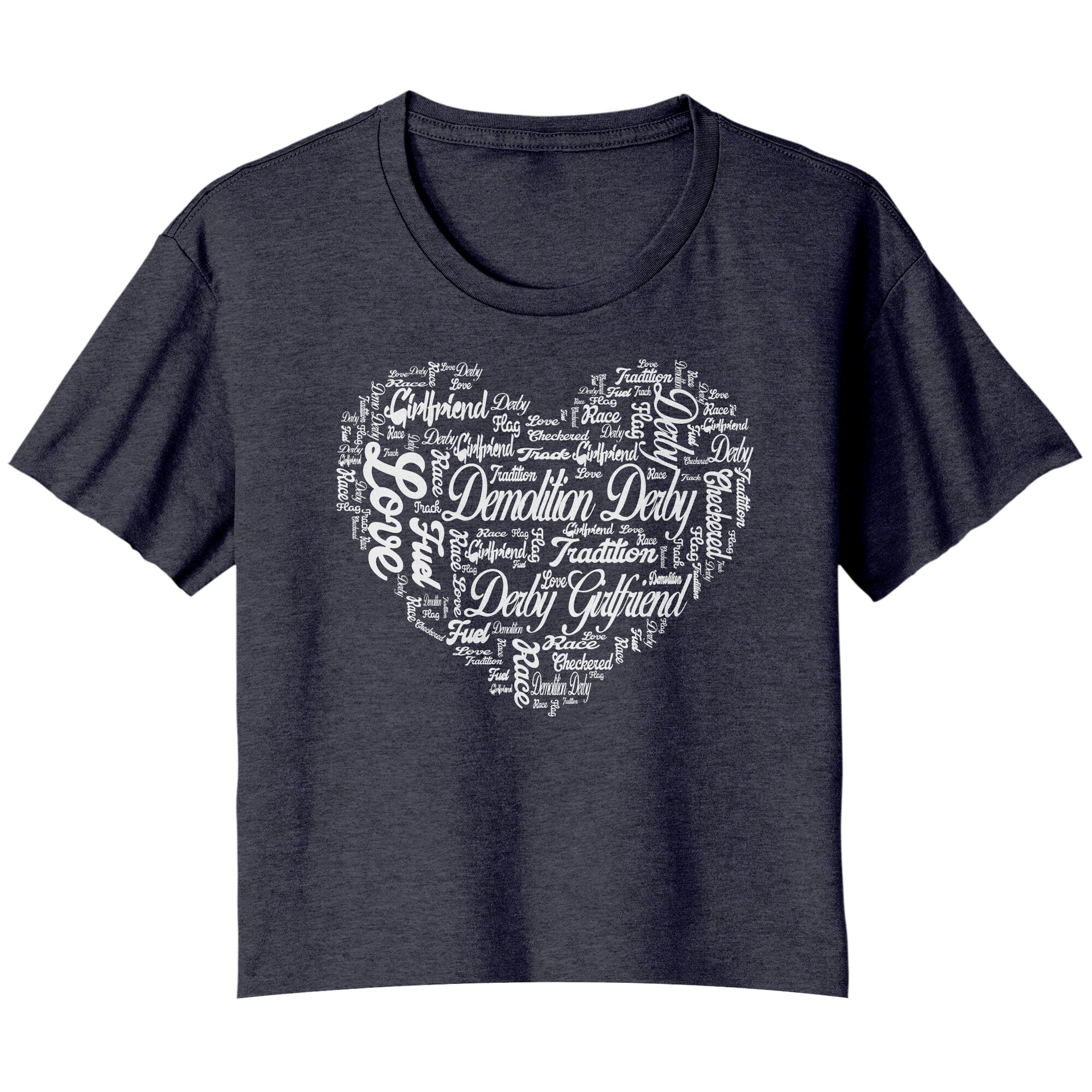 Demolition Derby Girlfriend Bella Women's Flowy Crop T-Shirt