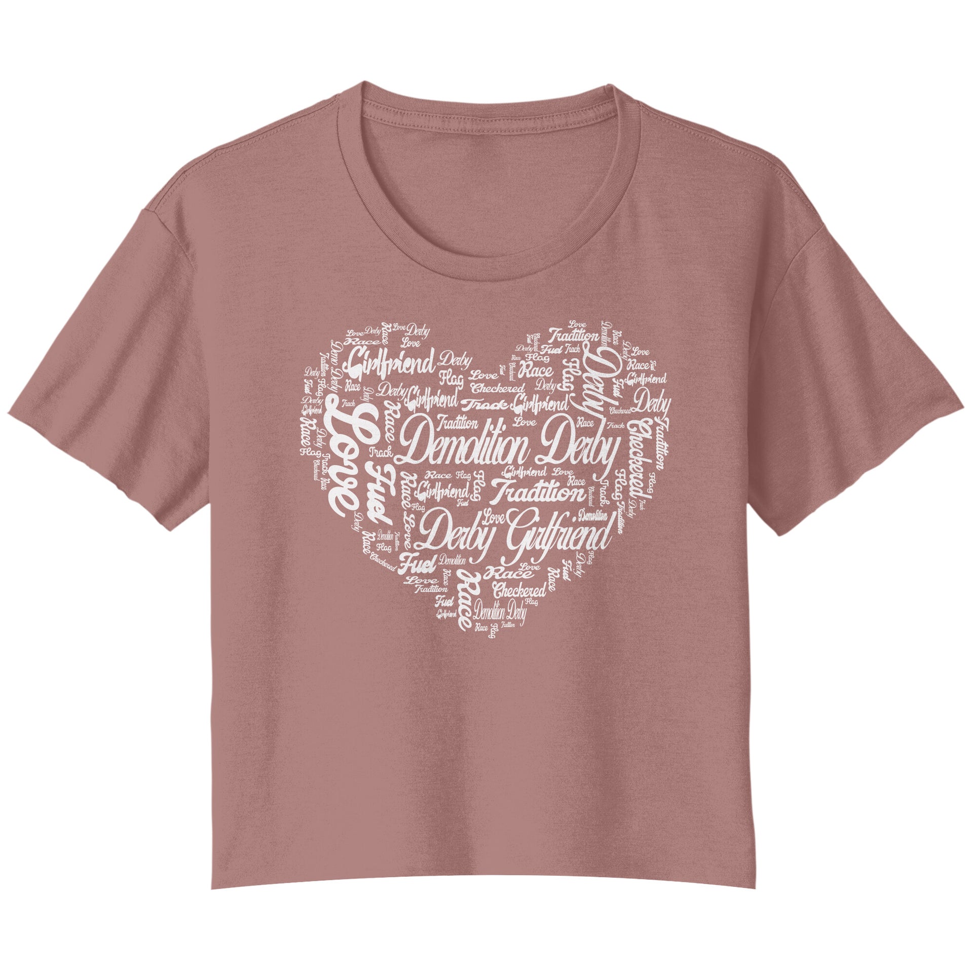Demolition Derby Girlfriend Bella Women's Flowy Crop T-Shirt