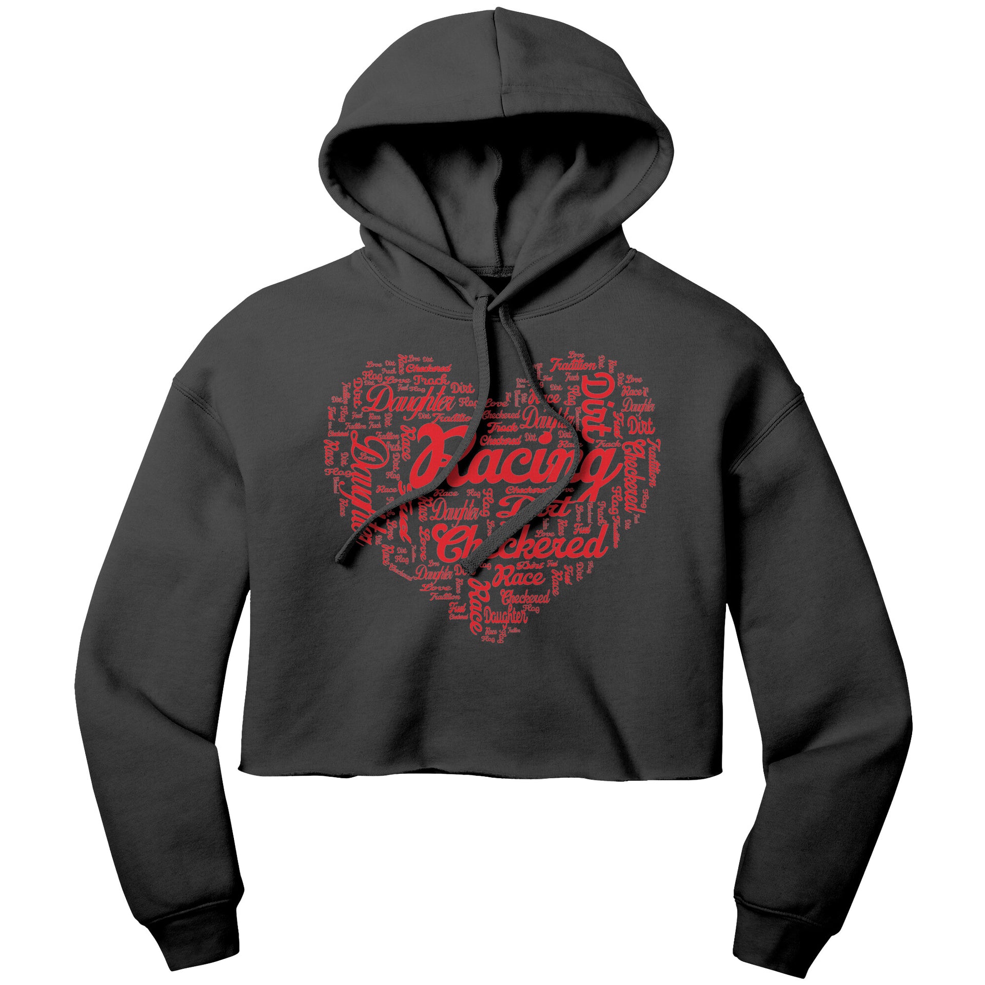 Dirt Track Racing Daughter Crop Top hoodie
