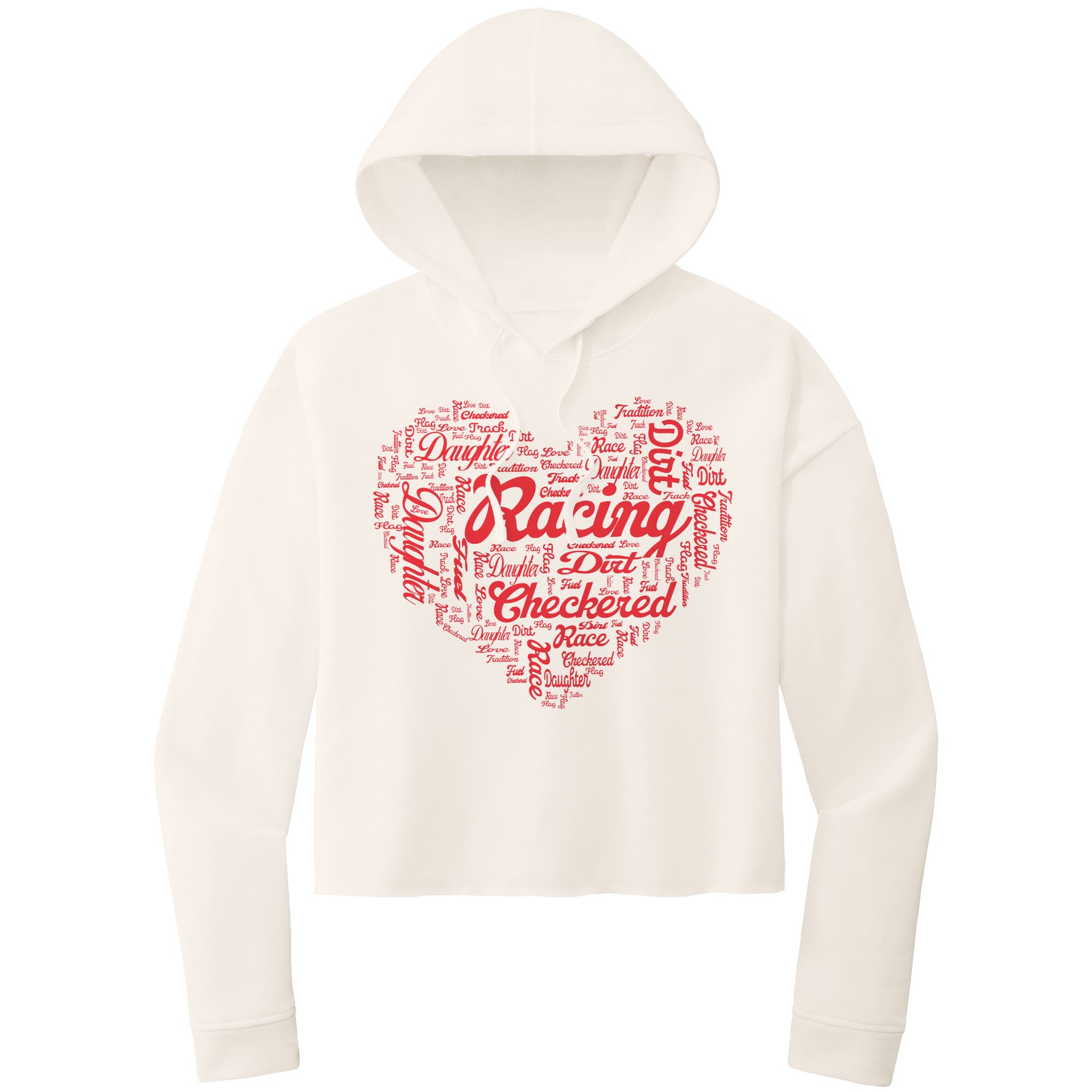 Dirt Track Racing Daughter Crop Top hoodie