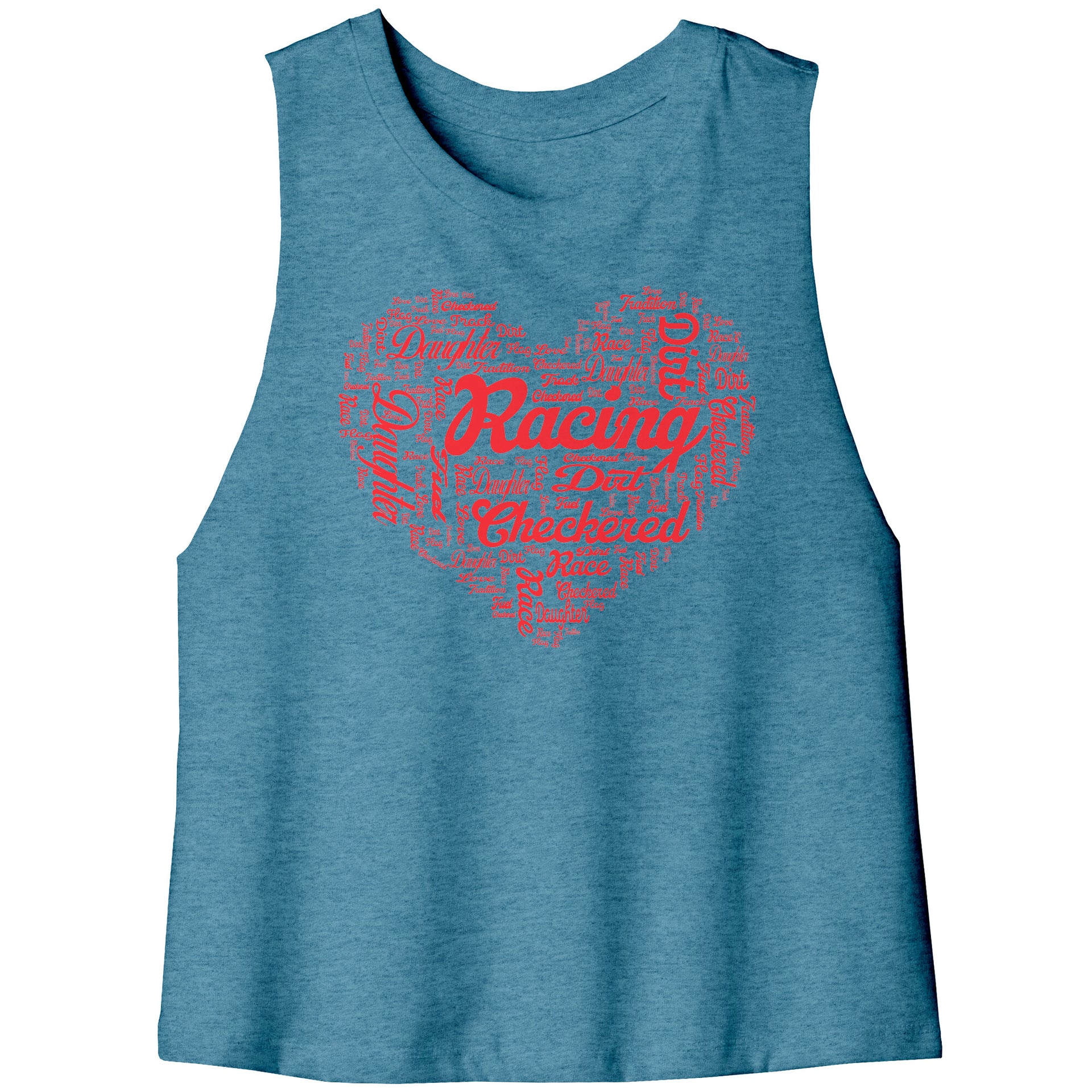 Dirt Track Racing Daughter Racerback Crop Tank