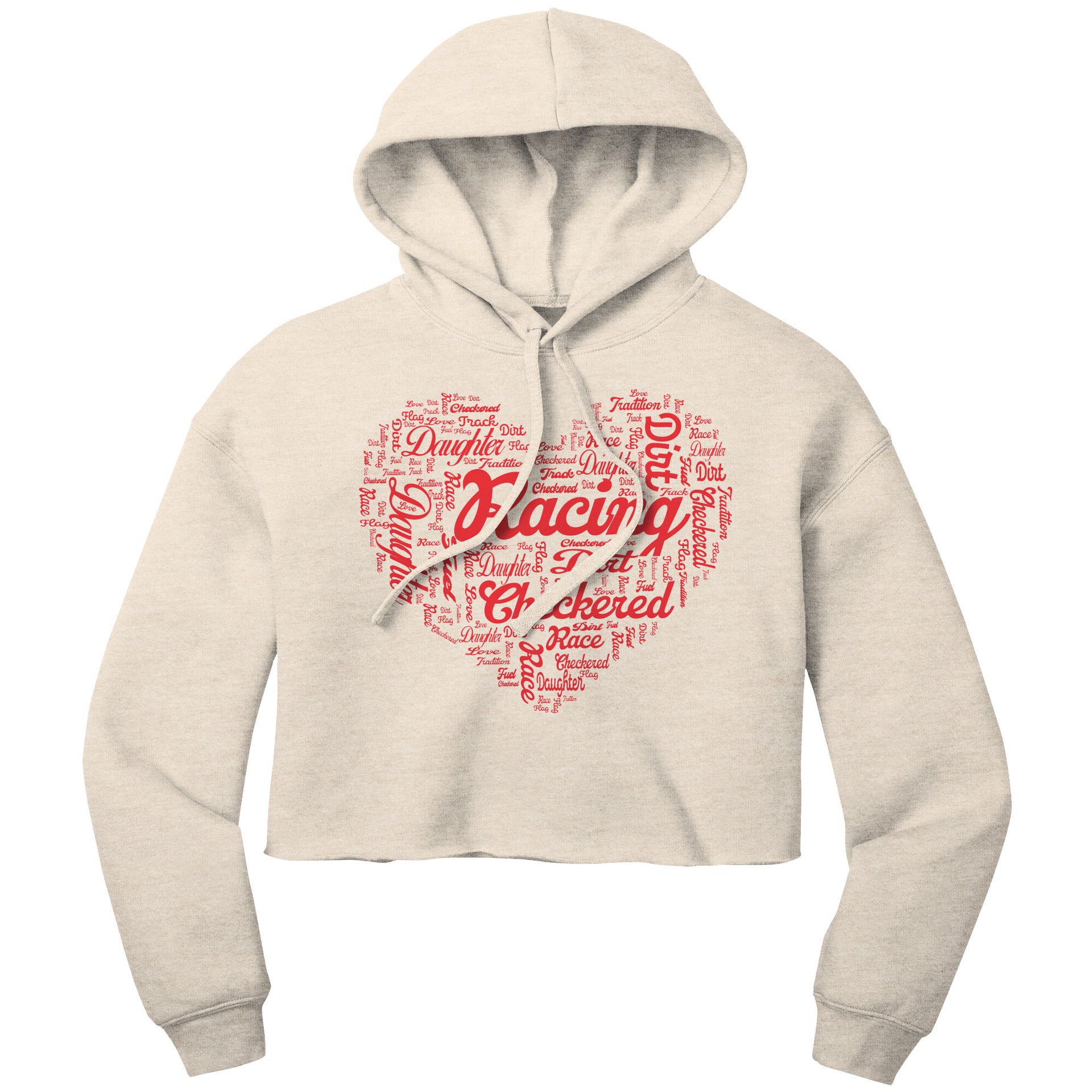 Dirt Track Racing Daughter Crop Top hoodie