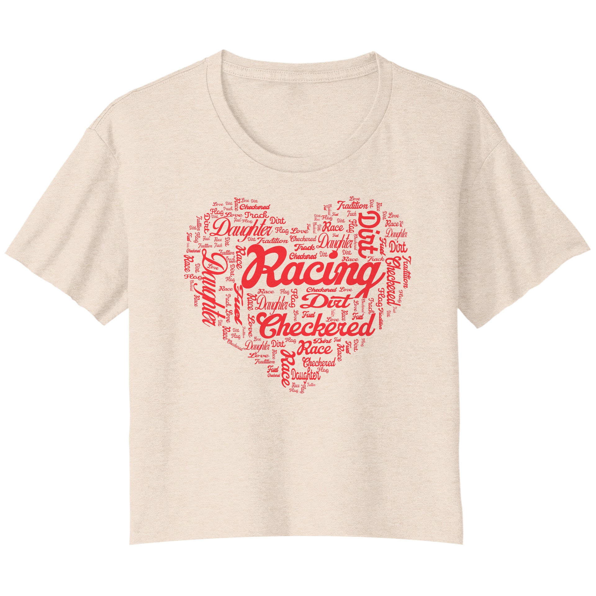Dirt Track Racing Daughter Crop T-shirt