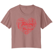 Dirt Track Racing Daughter Crop T-shirt