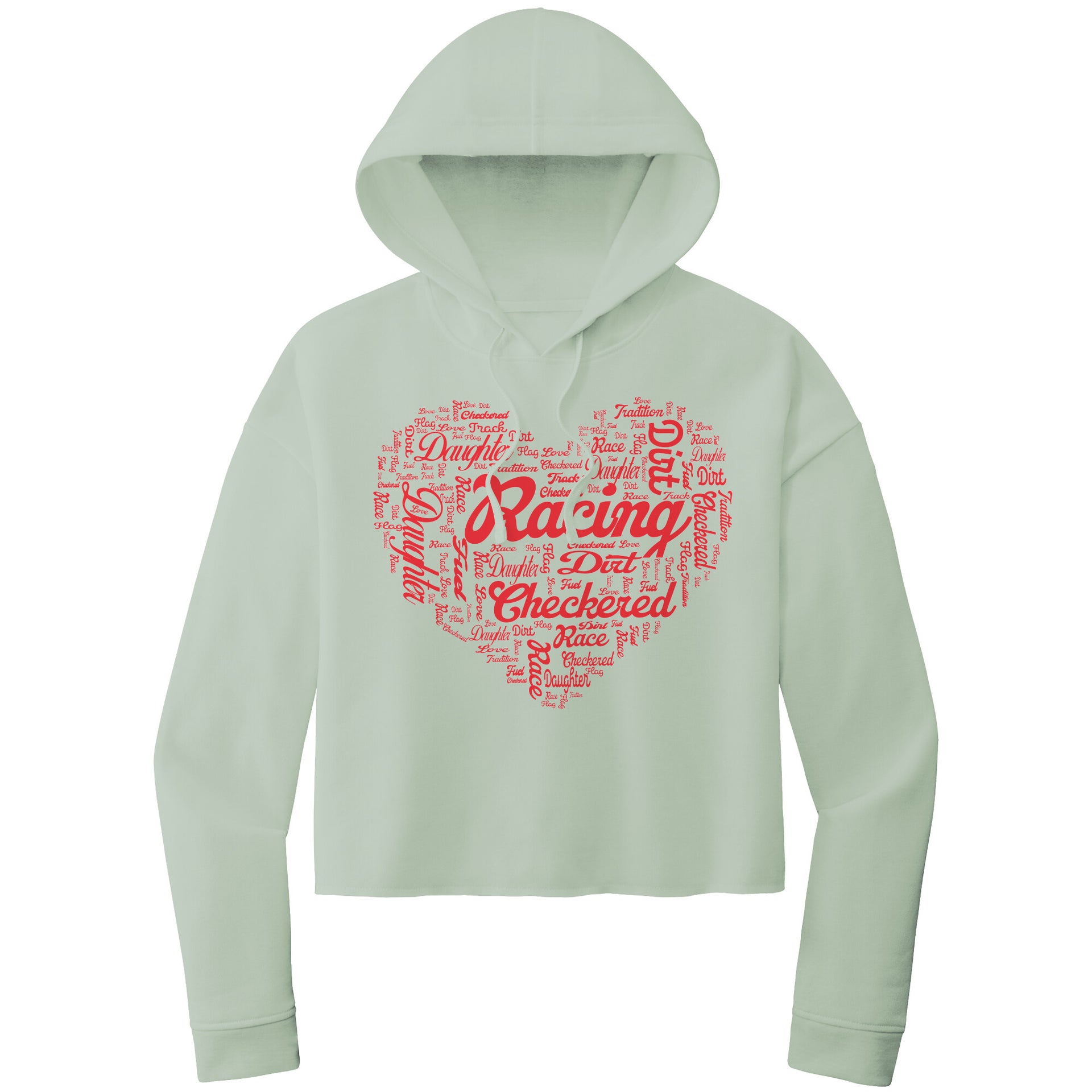 Dirt Track Racing Daughter Crop Top hoodie