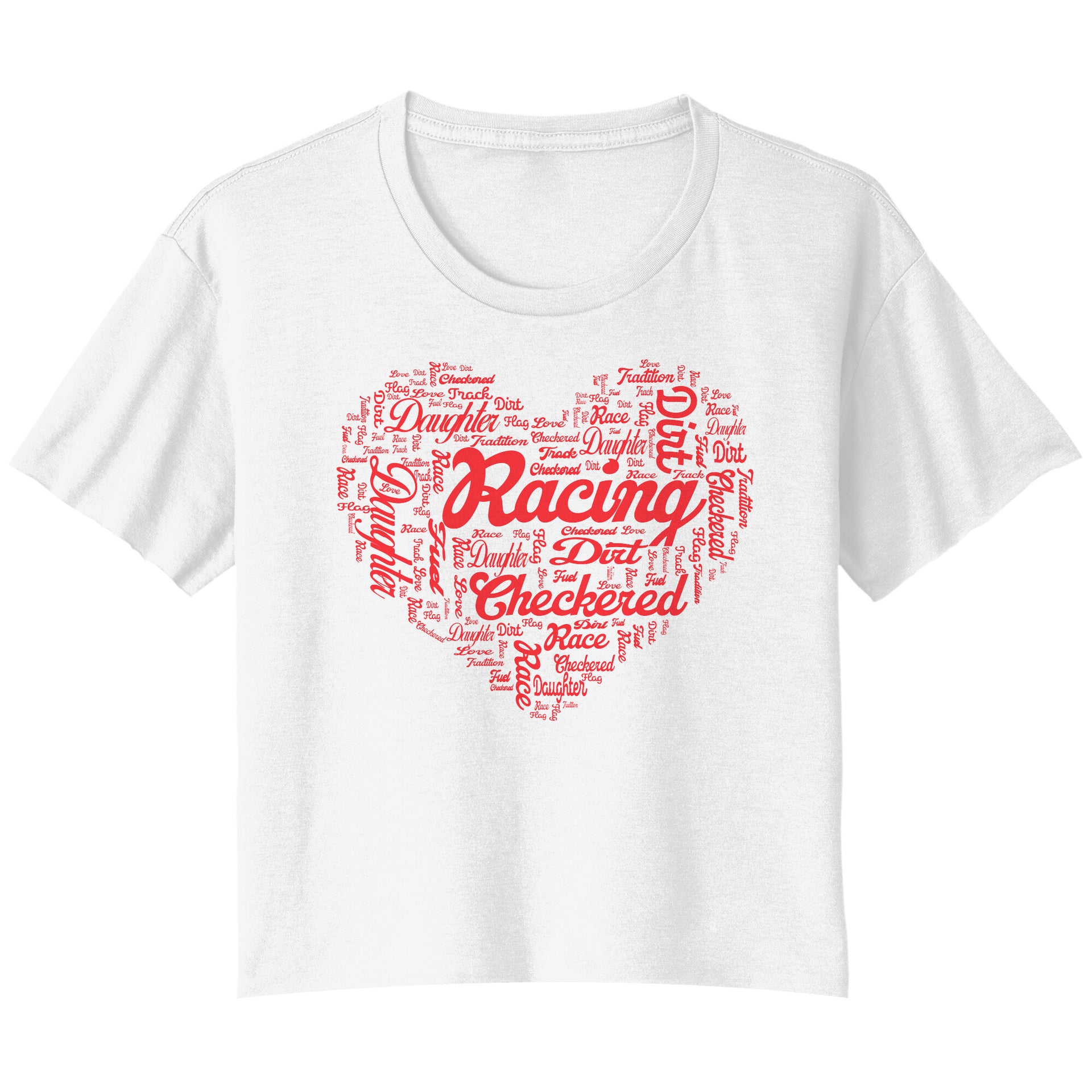 Dirt Track Racing Daughter Crop T-shirt