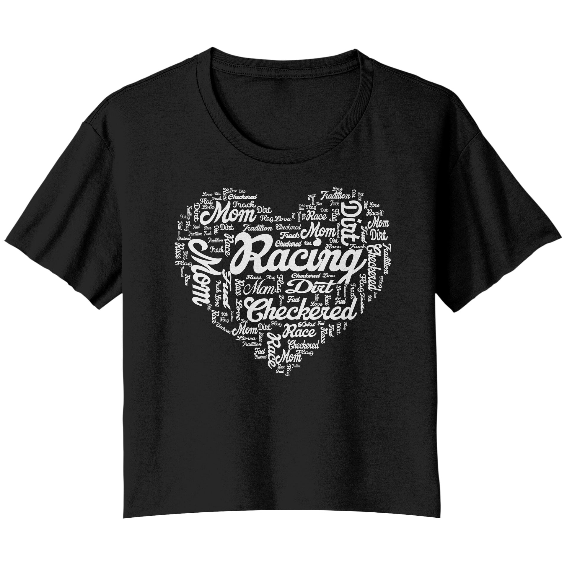 Dirt Track Racing Mom Crop T-shirt