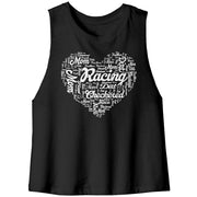 Dirt Track Racing Mom Racerback Crop Tank