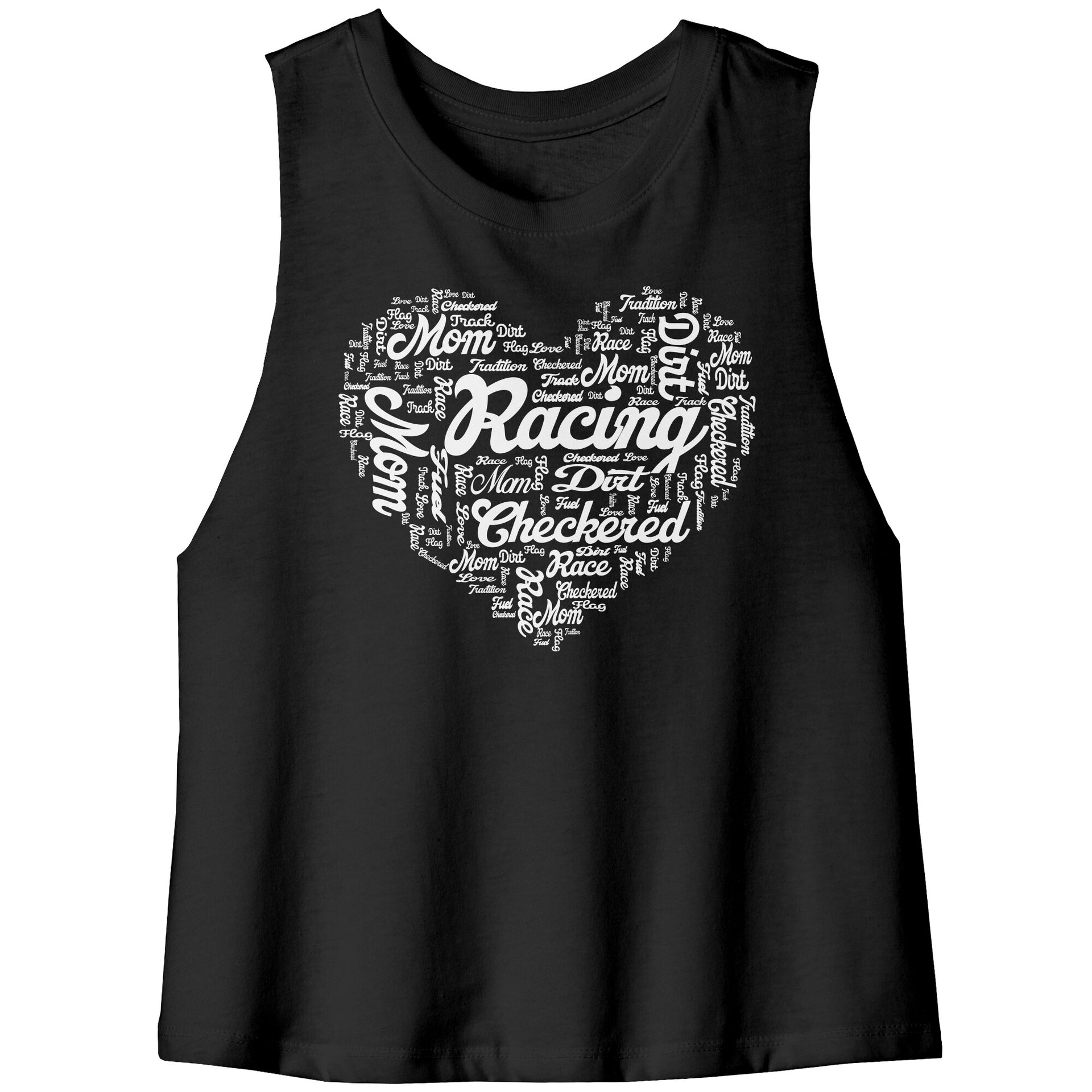 Dirt Track Racing Mom Racerback Crop Tank