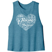 Dirt Track Racing Mom Racerback Crop Tank