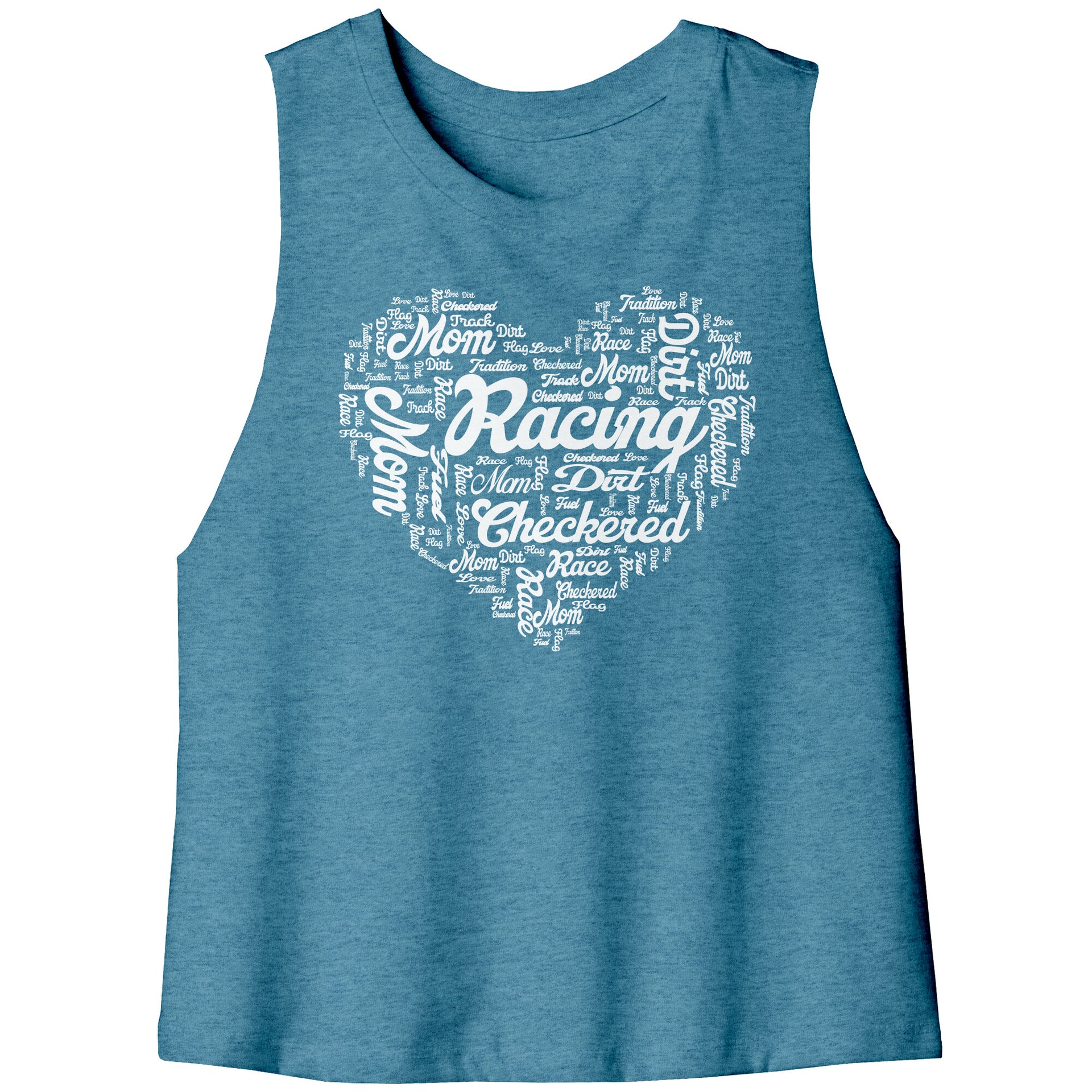 Dirt Track Racing Mom Racerback Crop Tank