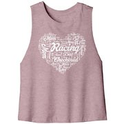 Dirt Track Racing Mom Racerback Crop Tank