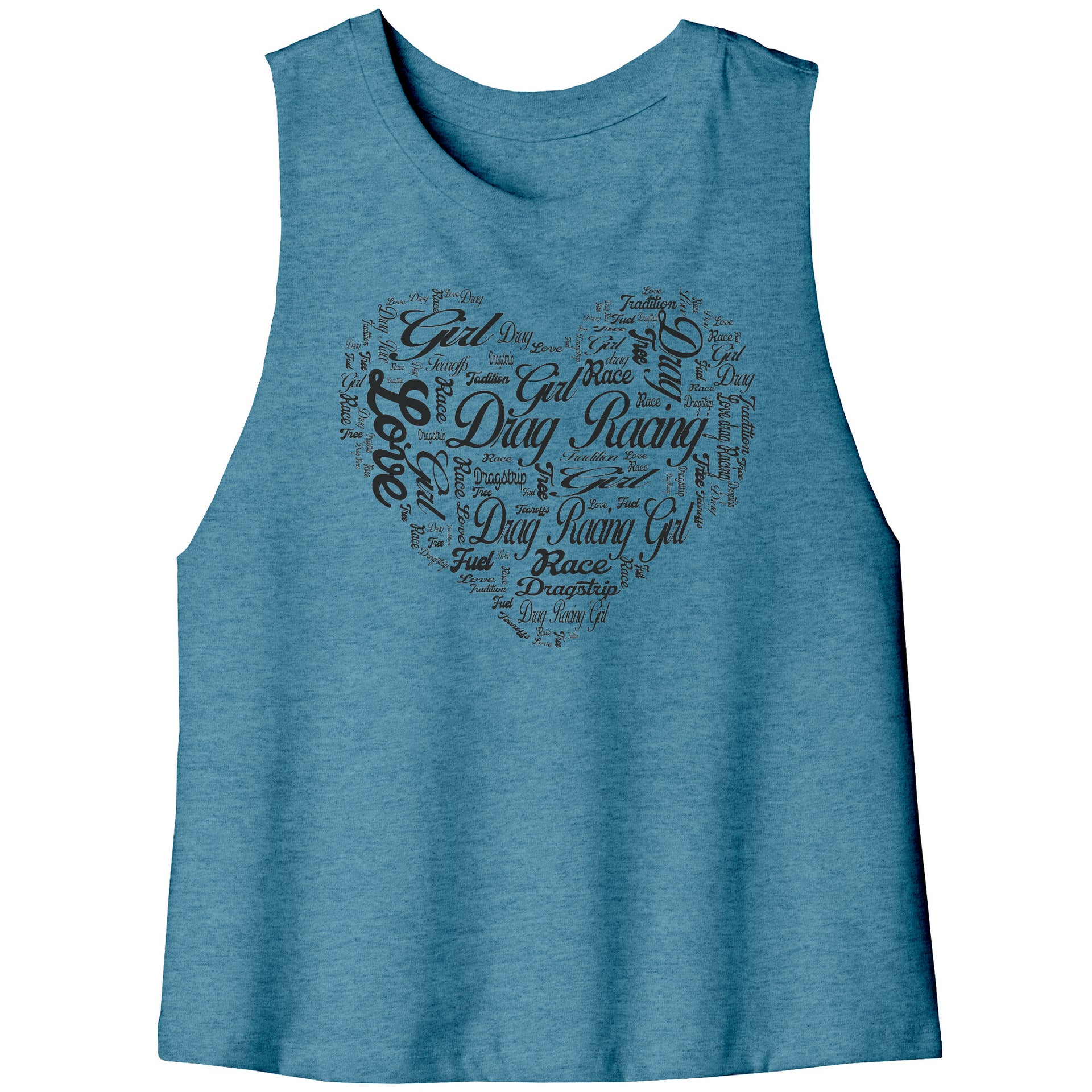 Drag Racing Girl Racerback Crop tank Top
