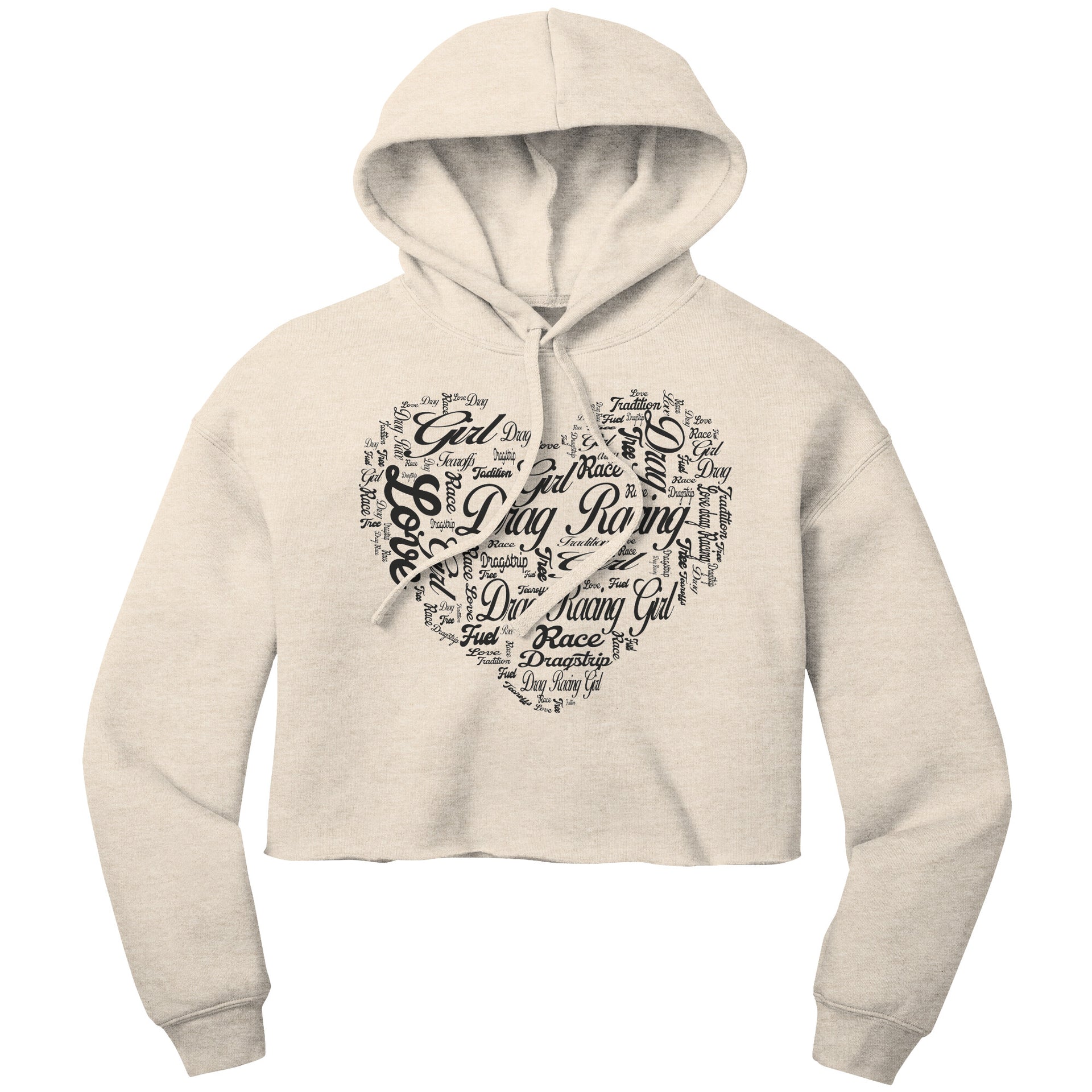 Drag Racing Girl Crop Top hoodie