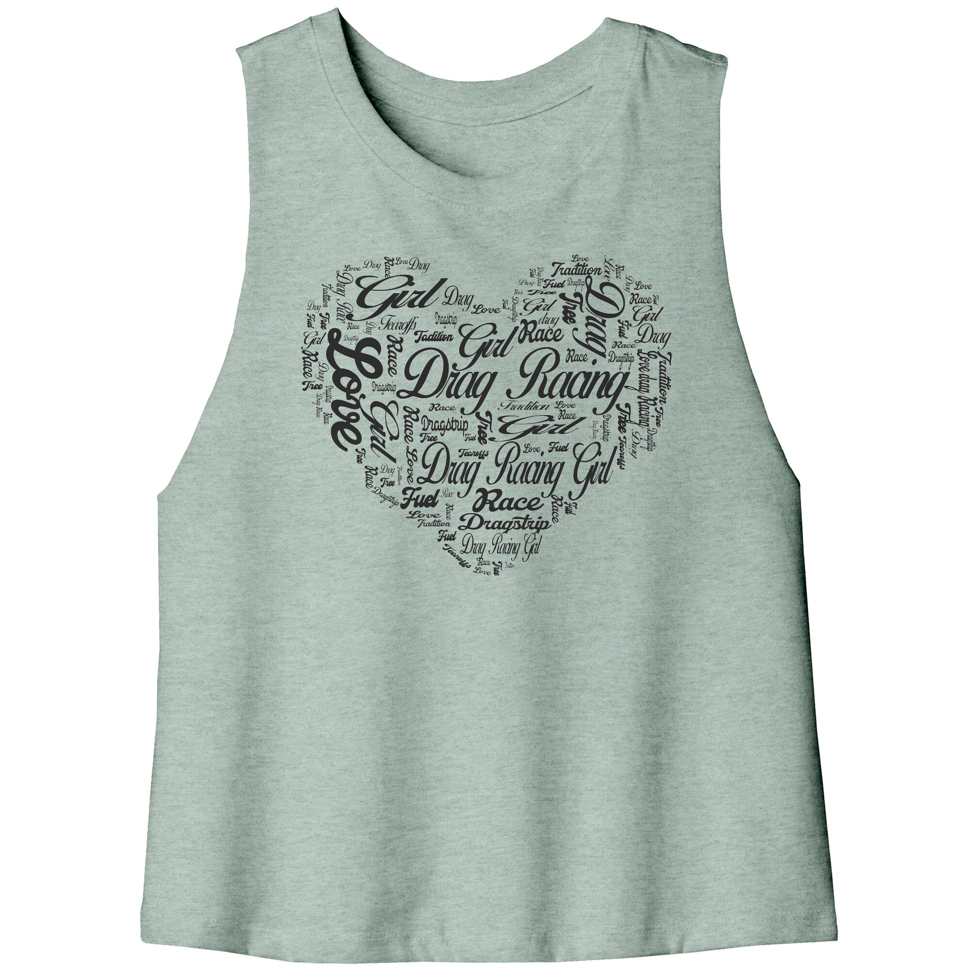 Drag Racing Girl Racerback Crop tank Top