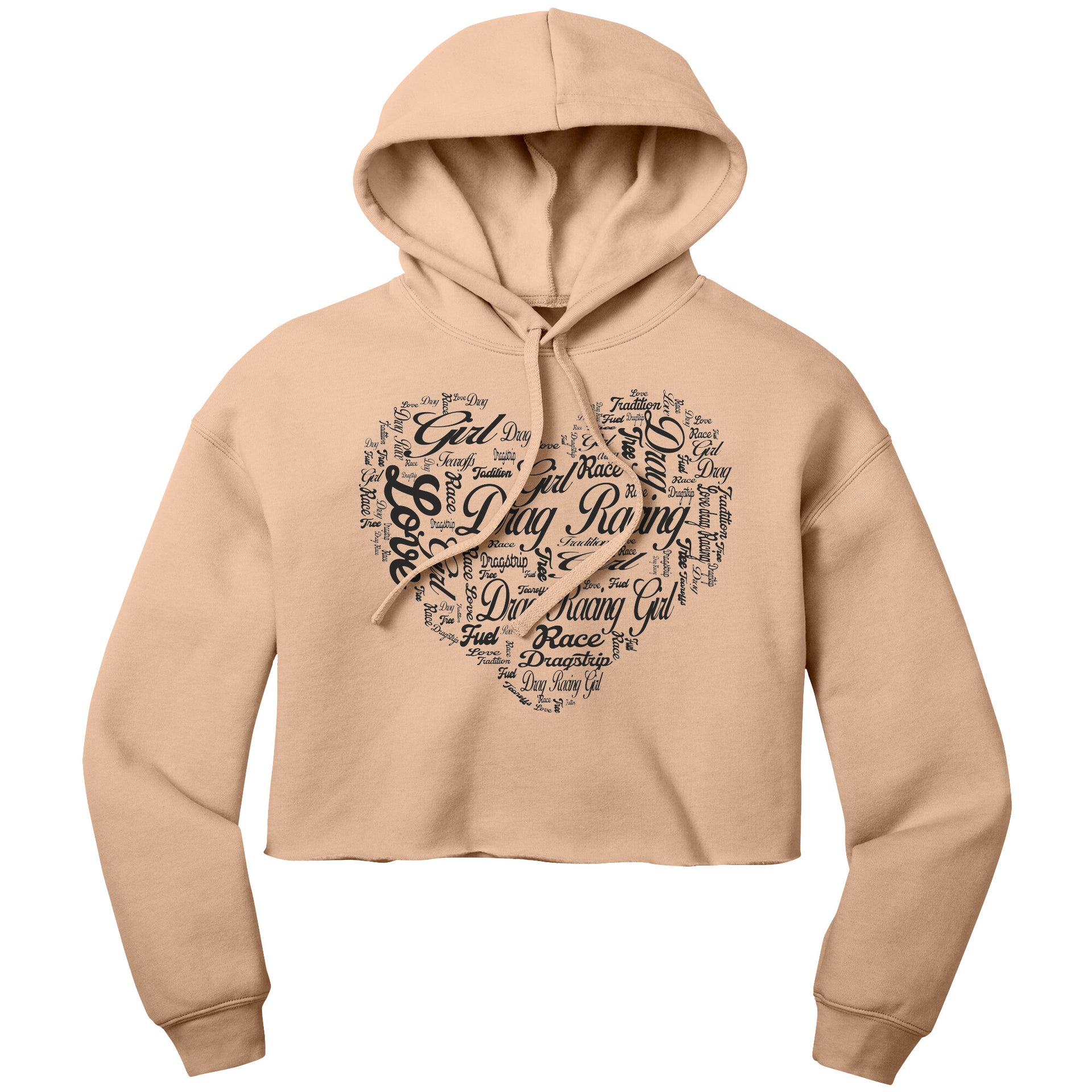 Drag Racing Girl Crop Top hoodie
