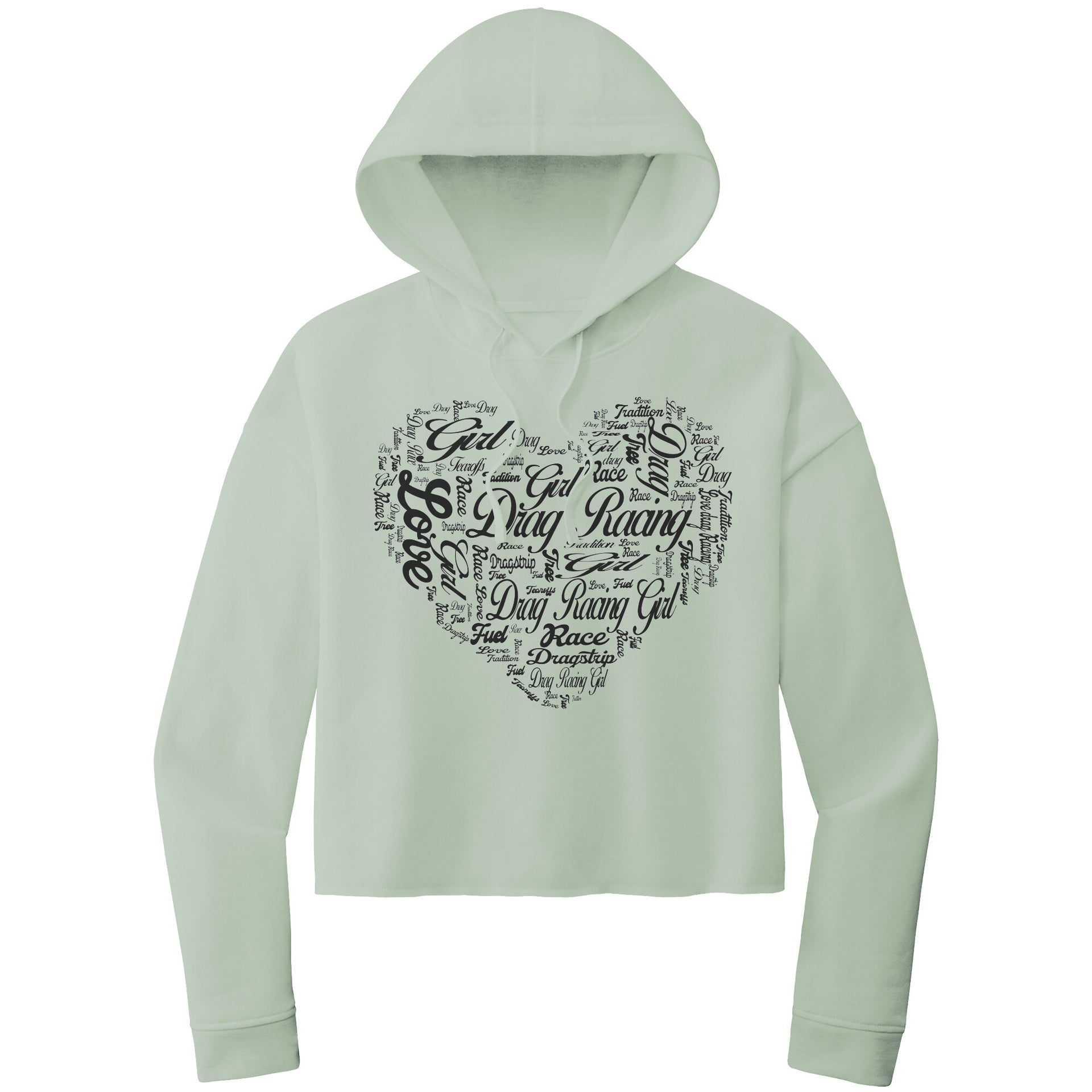 Drag Racing Girl Crop Top hoodie