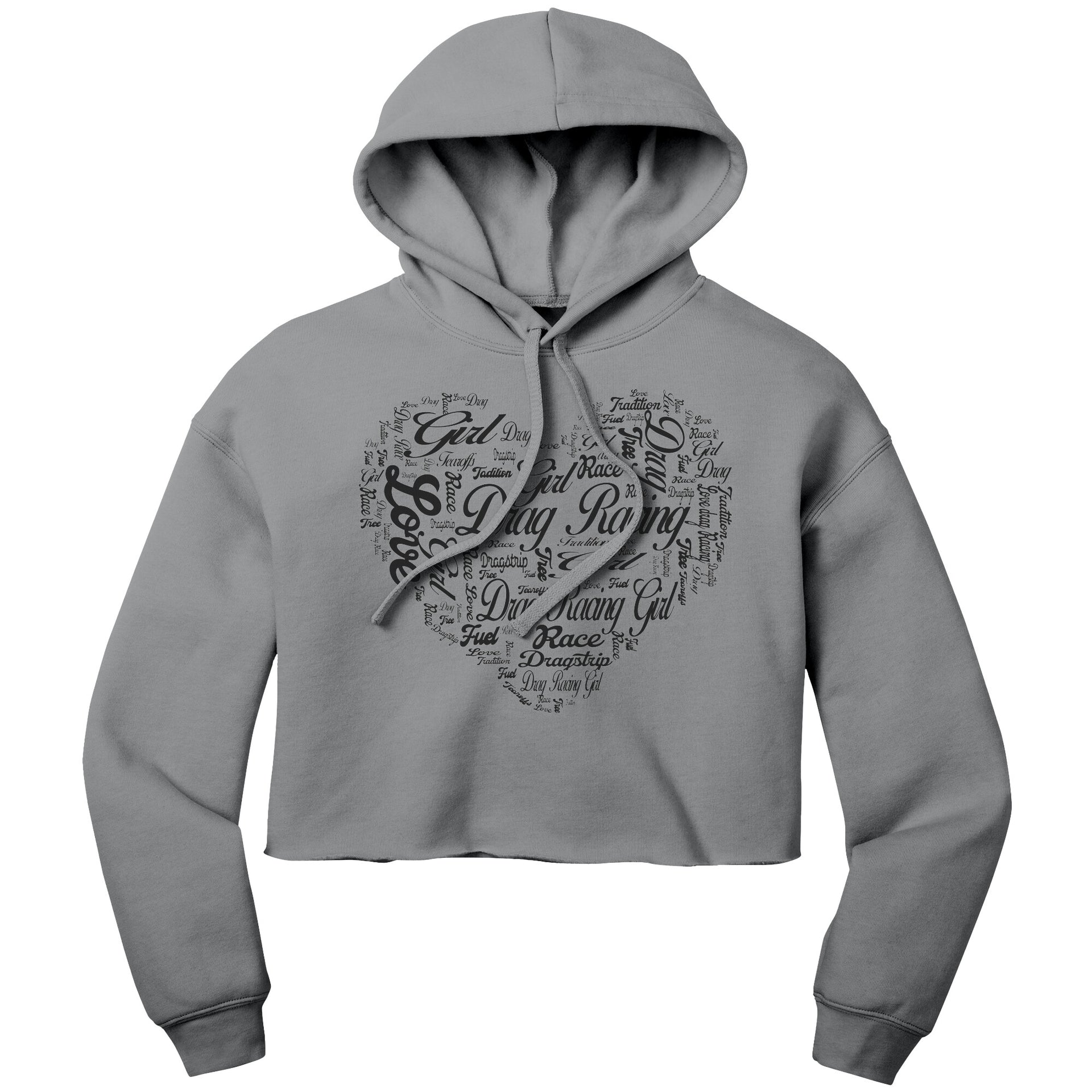 Drag Racing Girl Crop Top hoodie