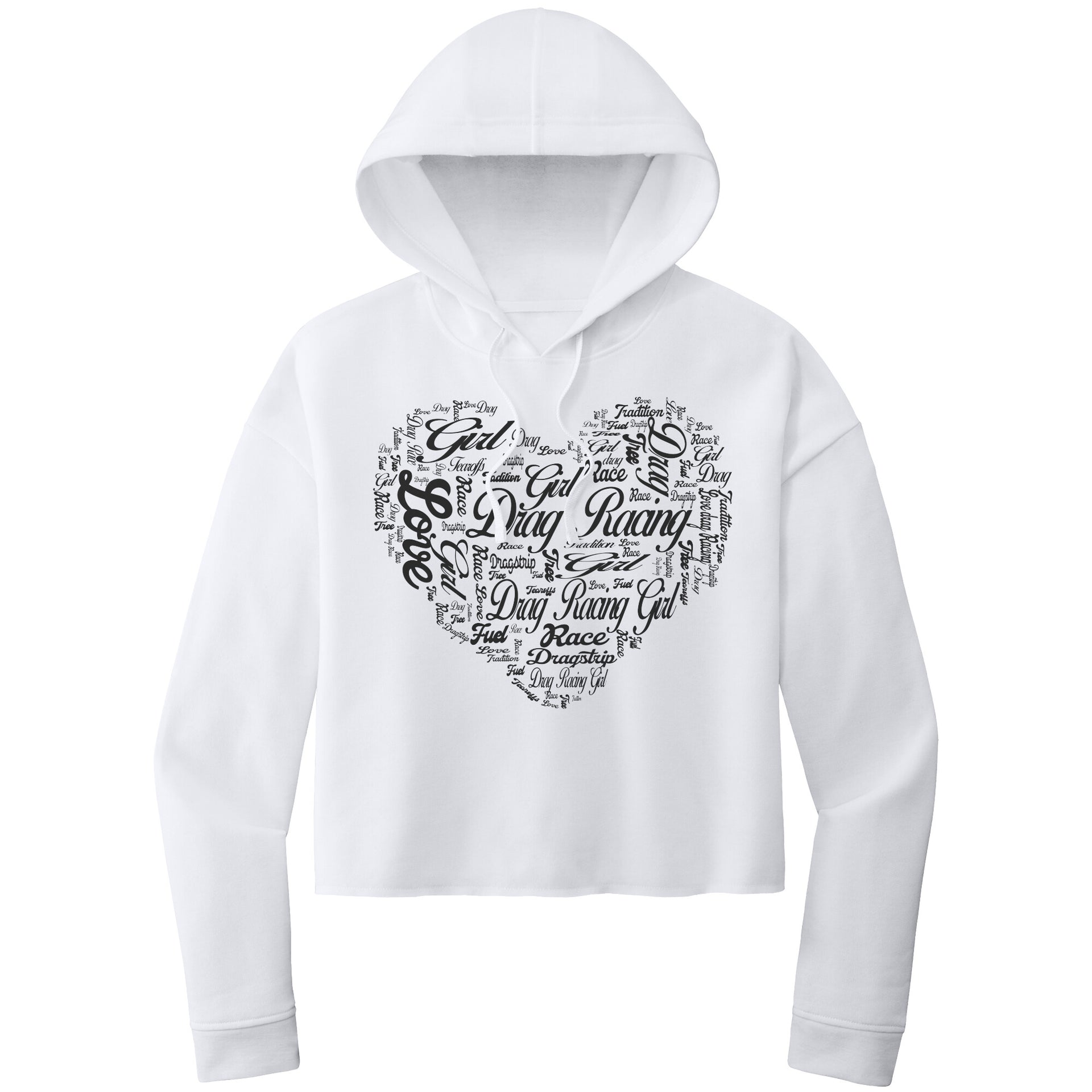 Drag Racing Girl Crop Top hoodie