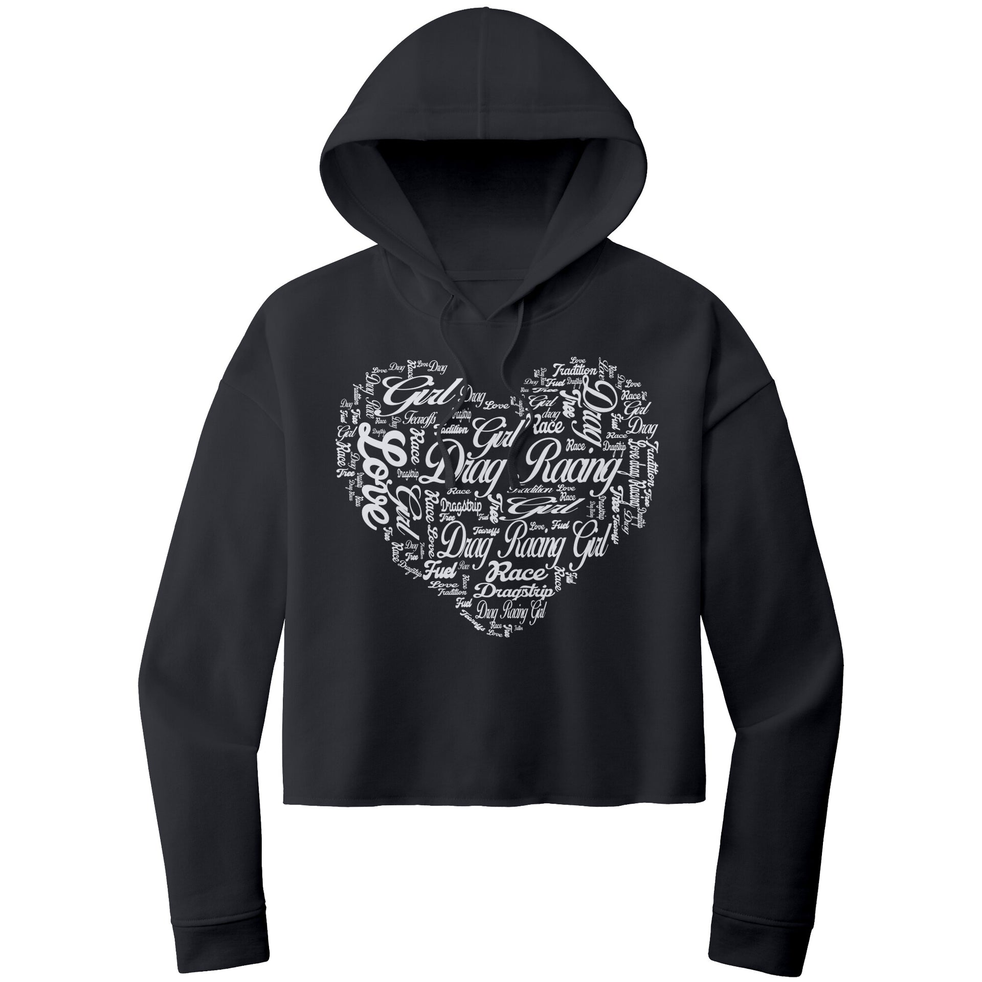 Drag Racing Girl Crop Top hoodie