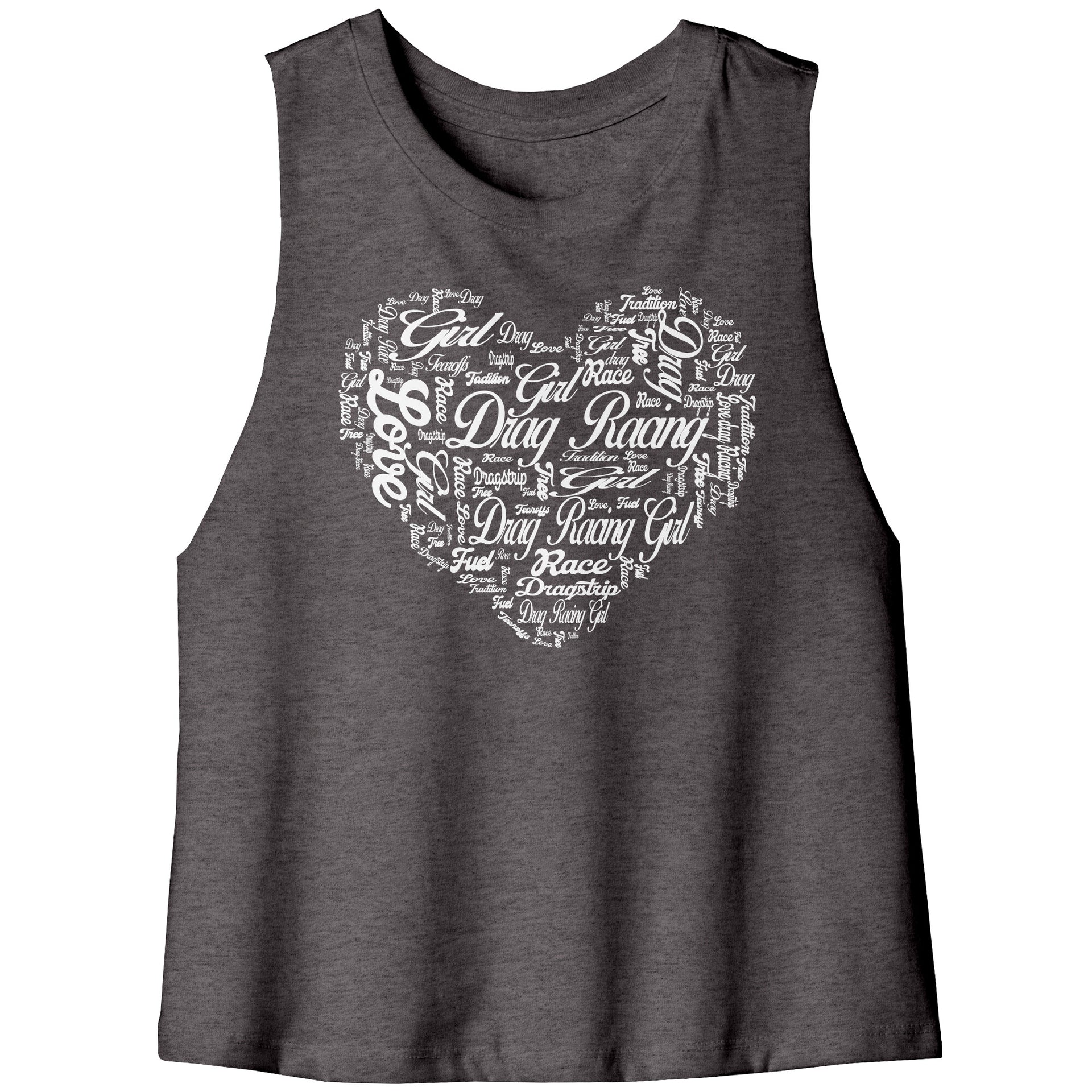 Drag Racing Girl Racerback Crop tank Top