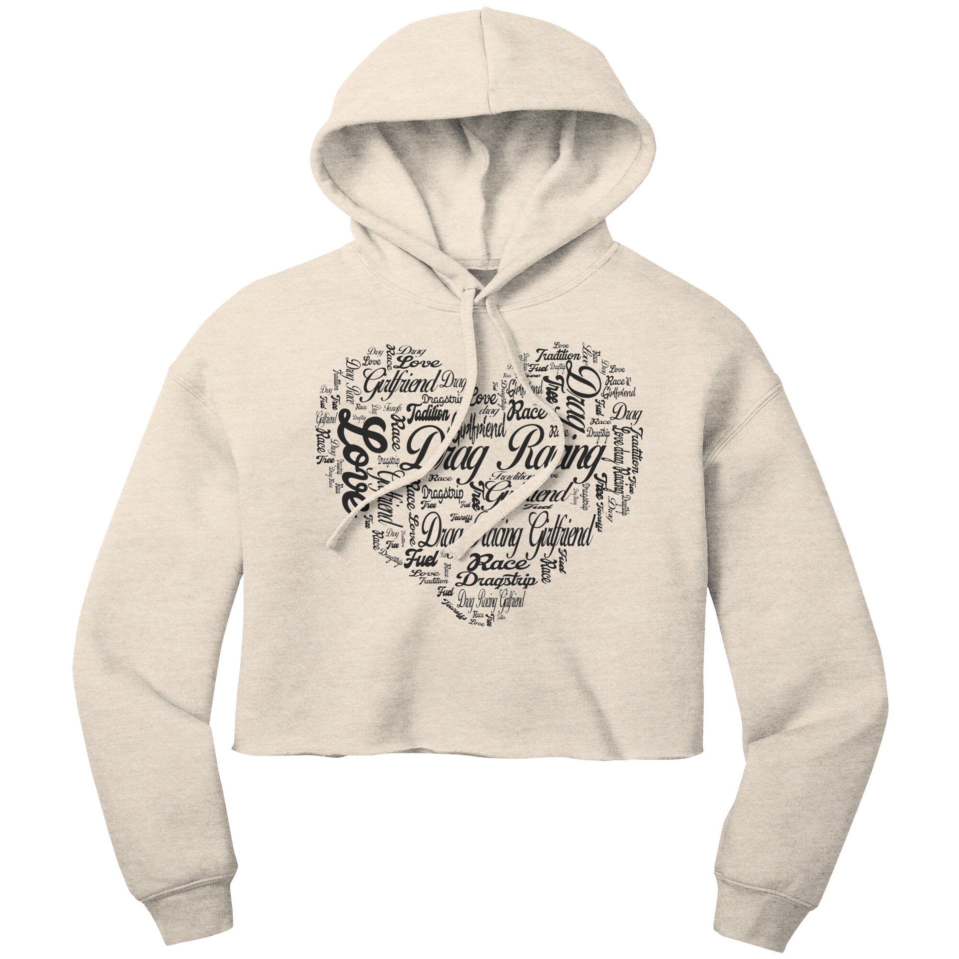 Drag Racing Girlfriend Crop Top hoodie