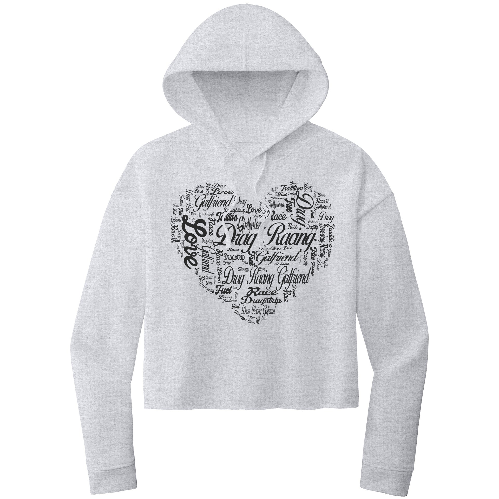 Drag Racing Girlfriend Crop Top hoodie