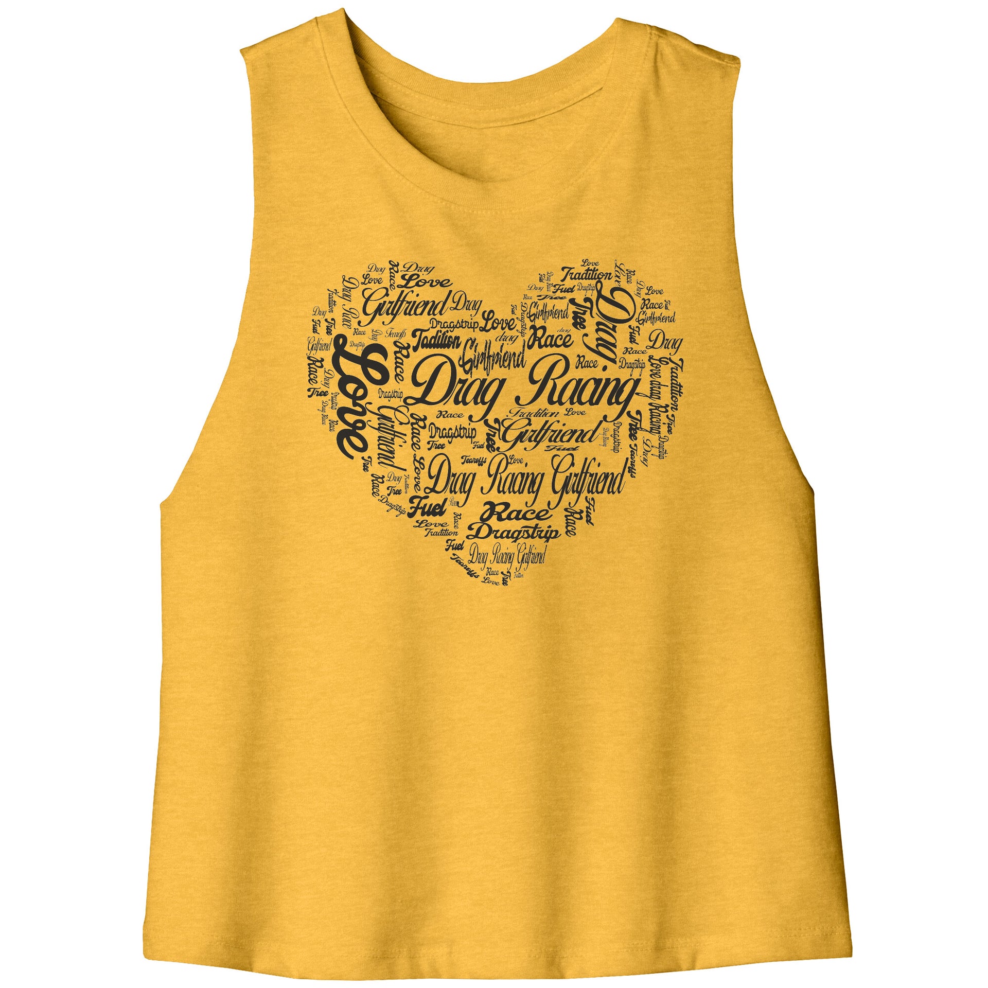 Drag Racing Girlfriend Racerback Crop tank Top