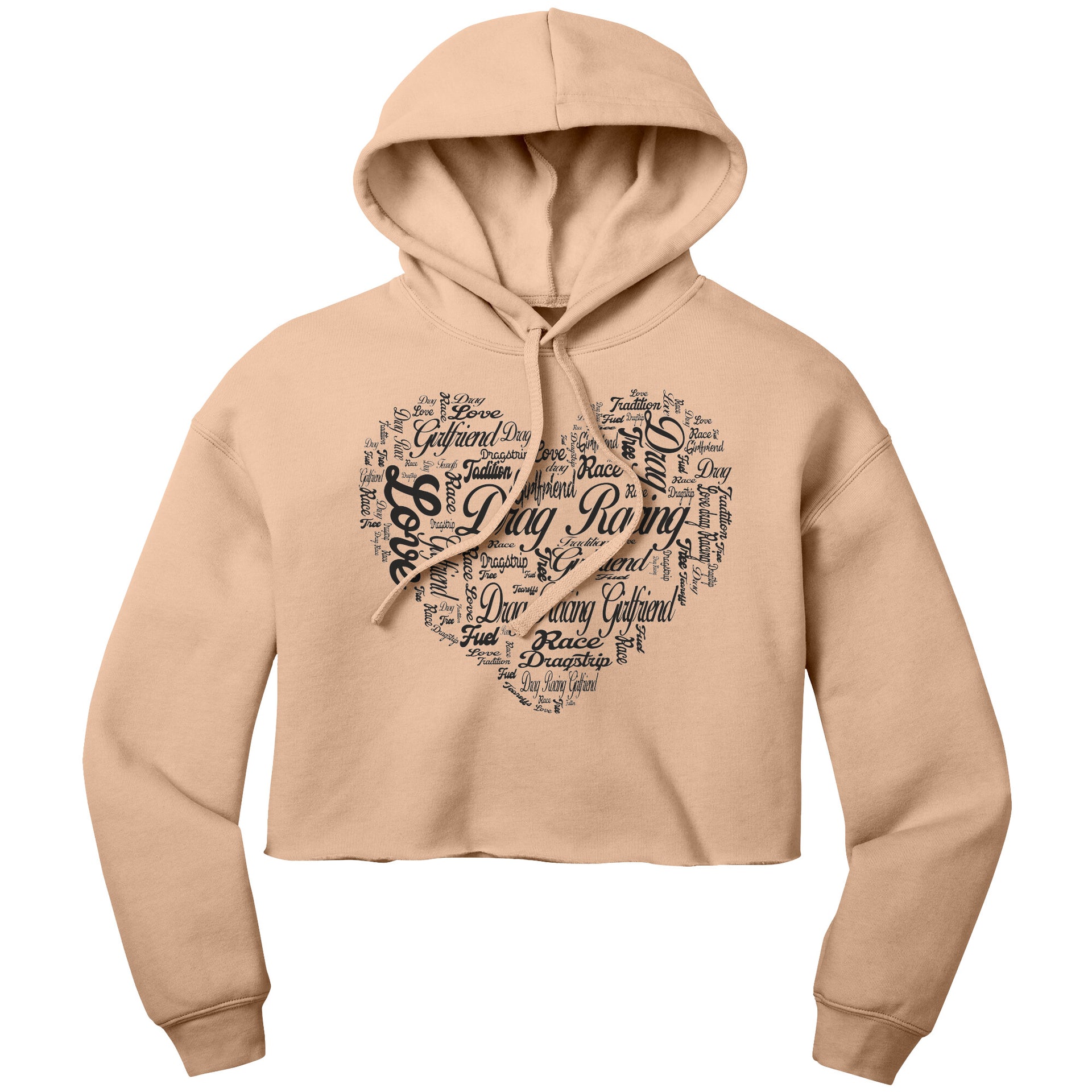 Drag Racing Girlfriend Crop Top hoodie