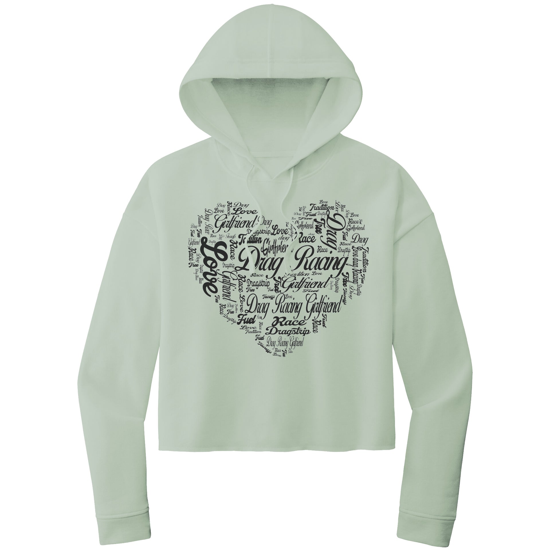 Drag Racing Girlfriend Crop Top hoodie