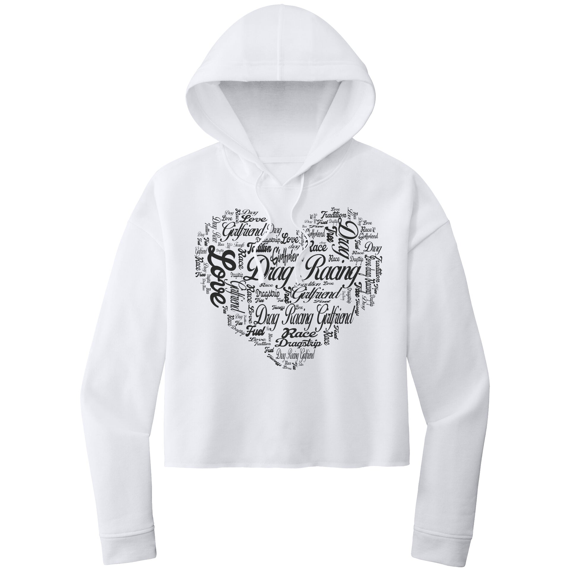 Drag Racing Girlfriend Crop Top hoodie