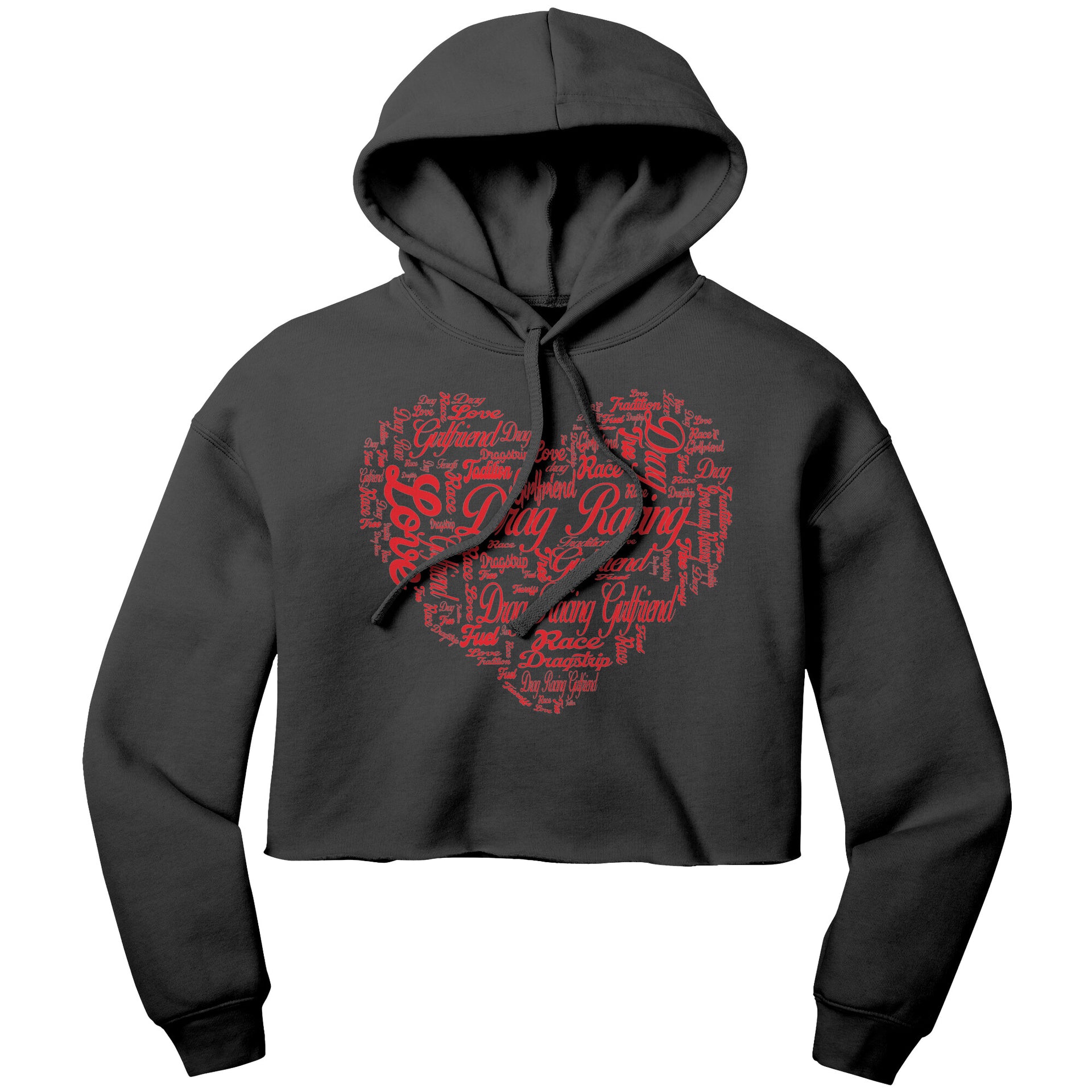 Drag Racing Girlfriend Crop Top hoodie