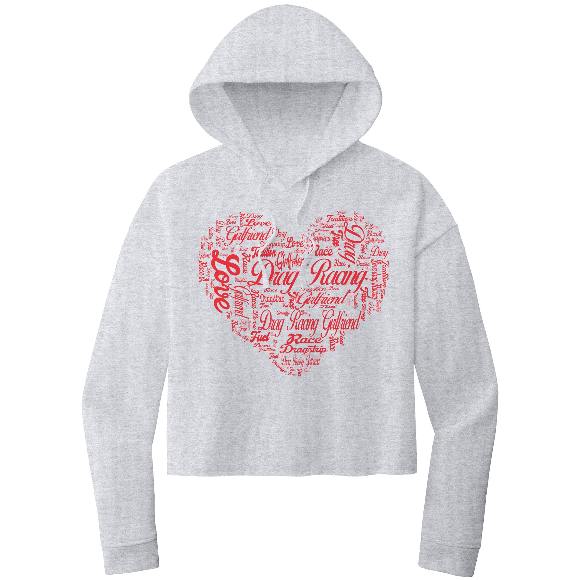 Drag Racing Girlfriend Crop Top hoodie