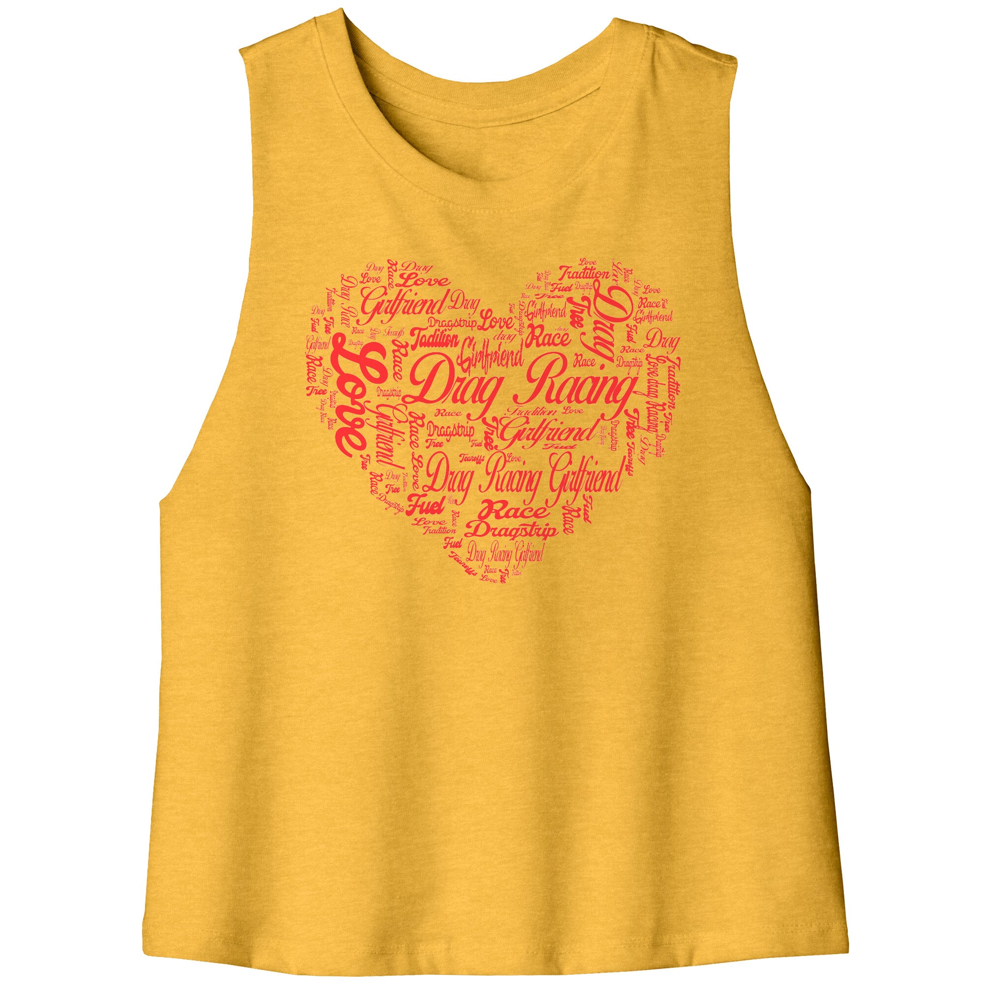 Drag Racing Girlfriend Racerback Crop tank Top