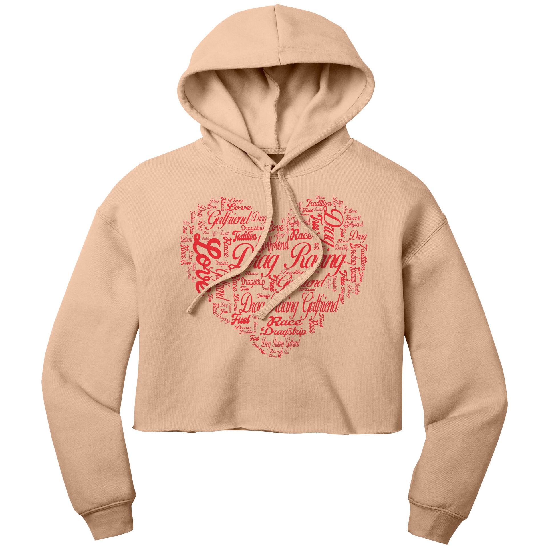 Drag Racing Girlfriend Crop Top hoodie