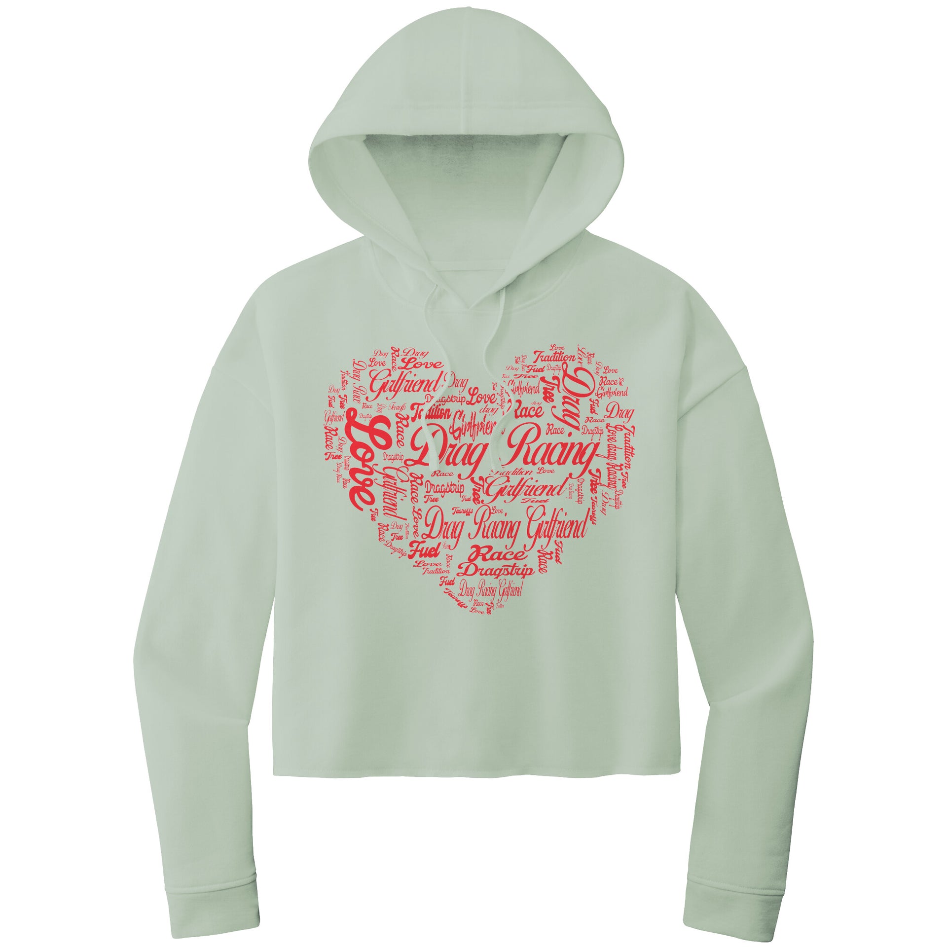 Drag Racing Girlfriend Crop Top hoodie