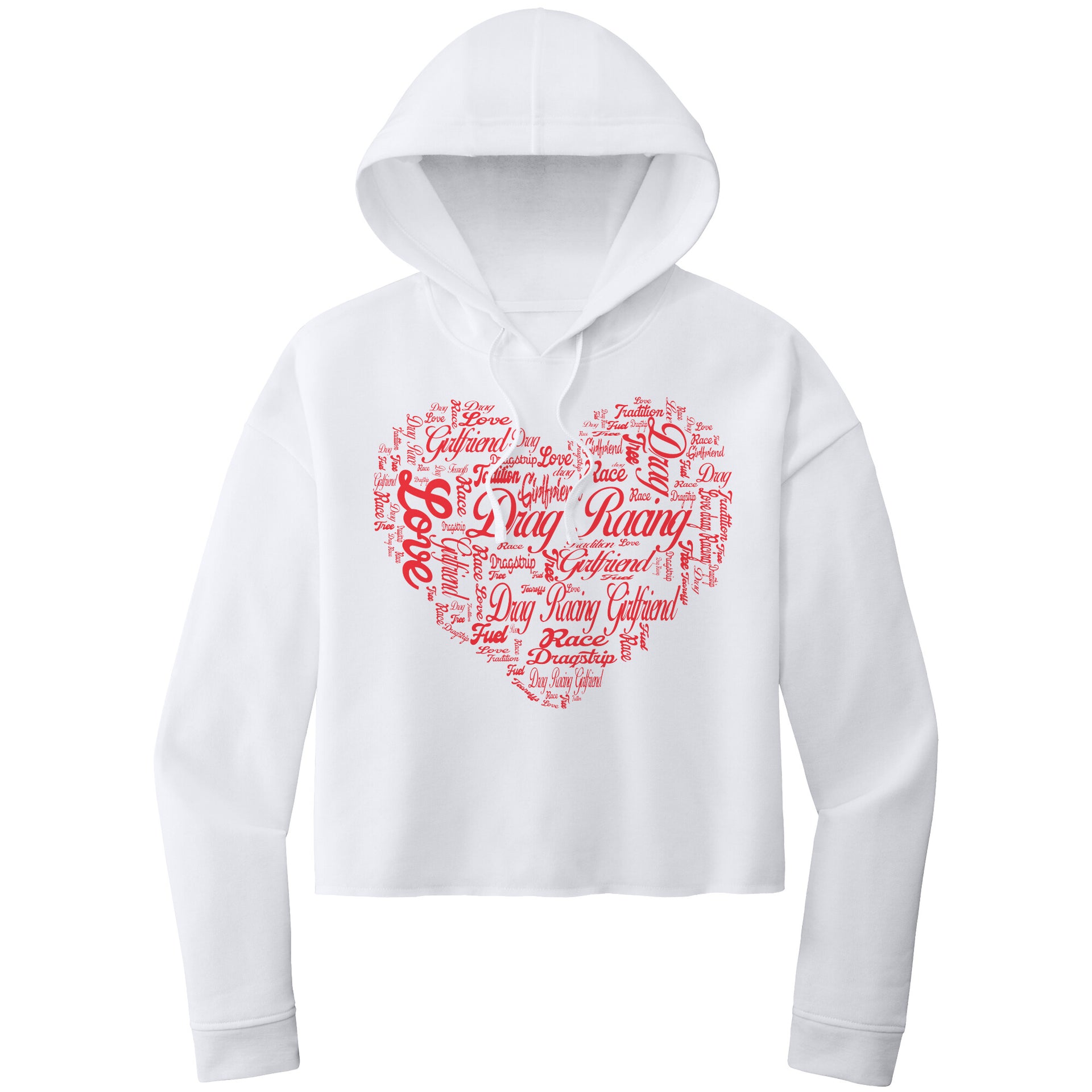 Drag Racing Girlfriend Crop Top hoodie