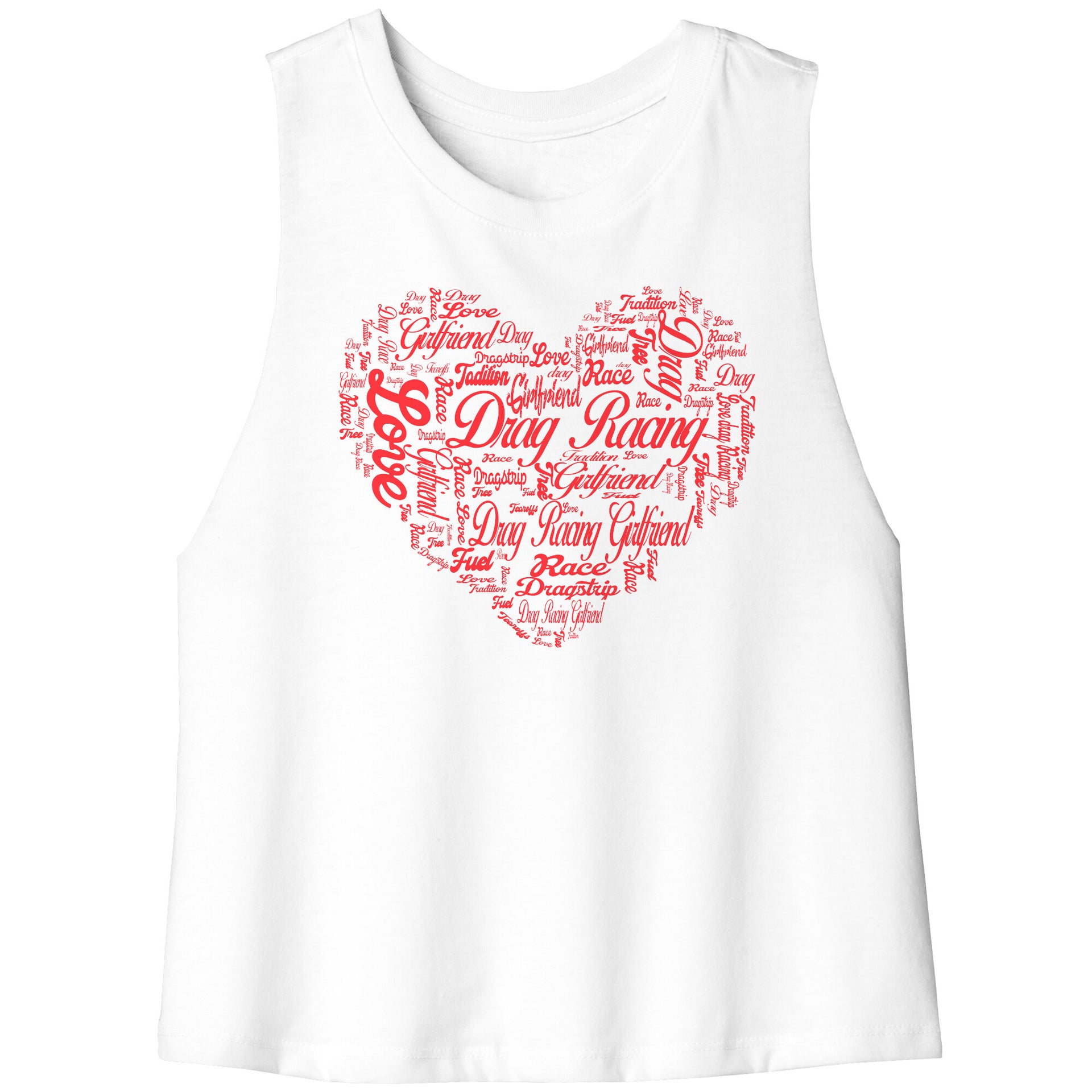 Drag Racing Girlfriend Racerback Crop tank Top