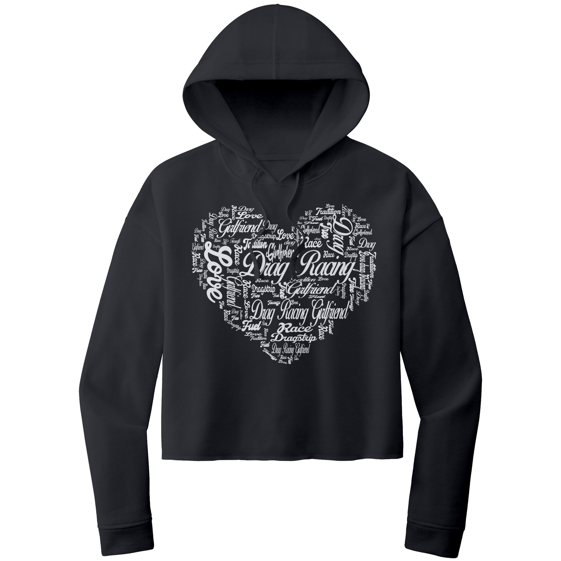 Drag Racing Girlfriend Crop Top hoodie