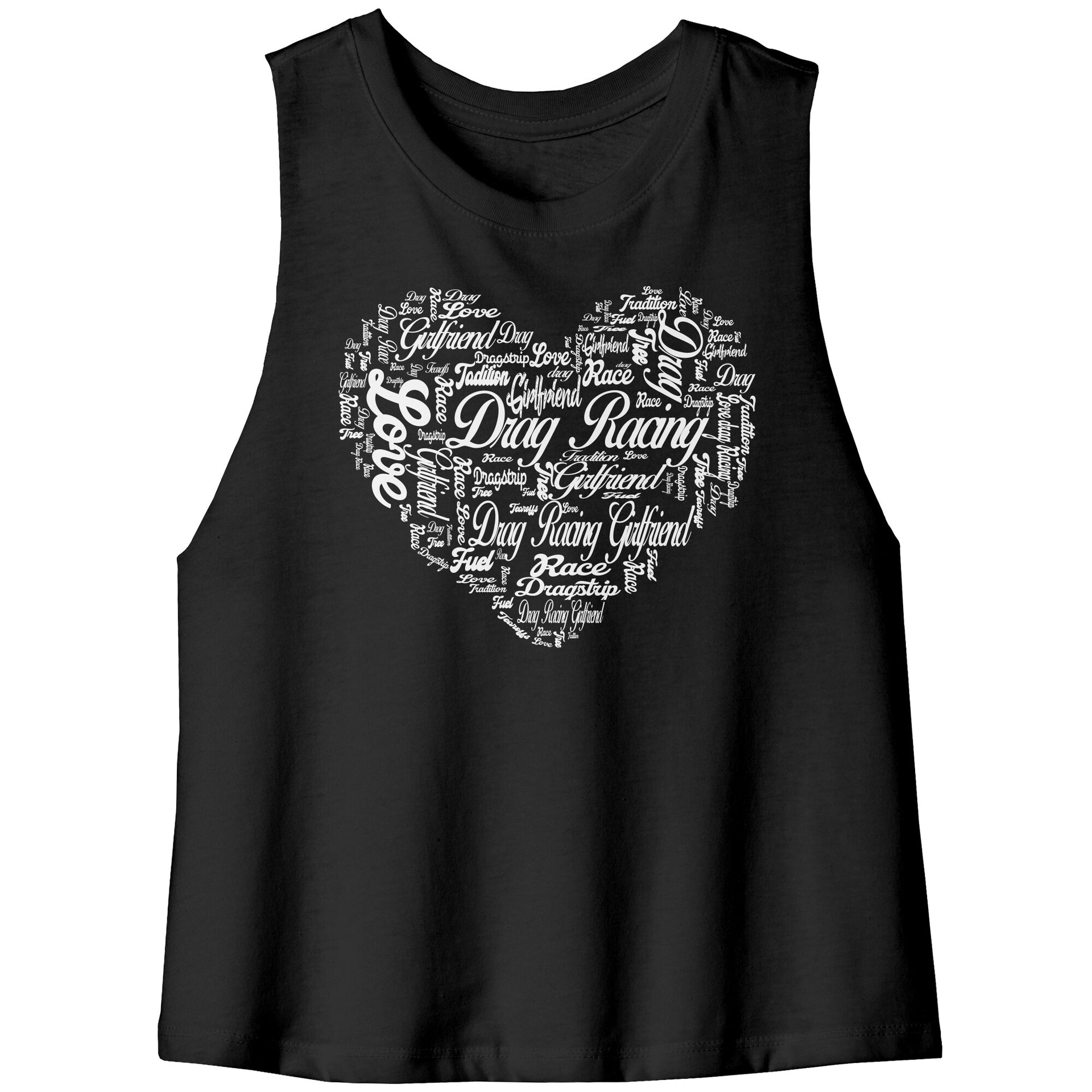 Drag Racing Girlfriend Racerback Crop tank Top