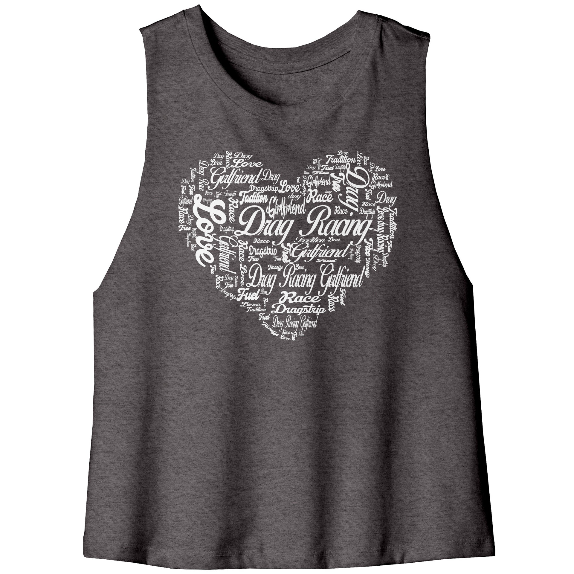 Drag Racing Girlfriend Racerback Crop tank Top