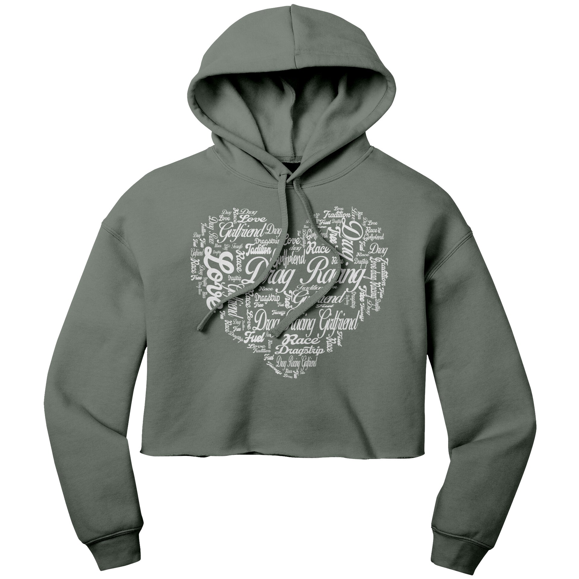 Drag Racing Girlfriend Crop Top hoodie