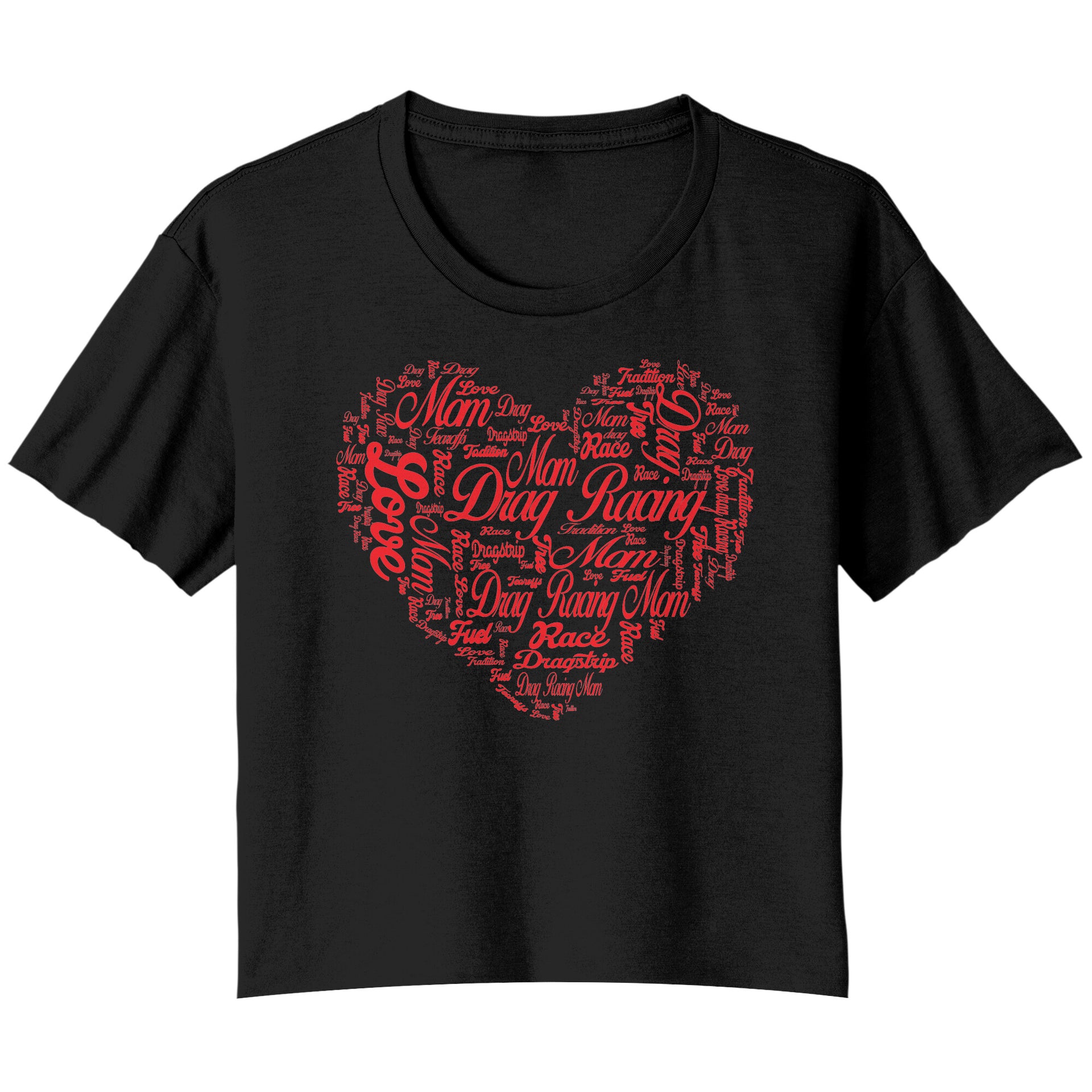 Drag Racing Mom Crop t-shirts