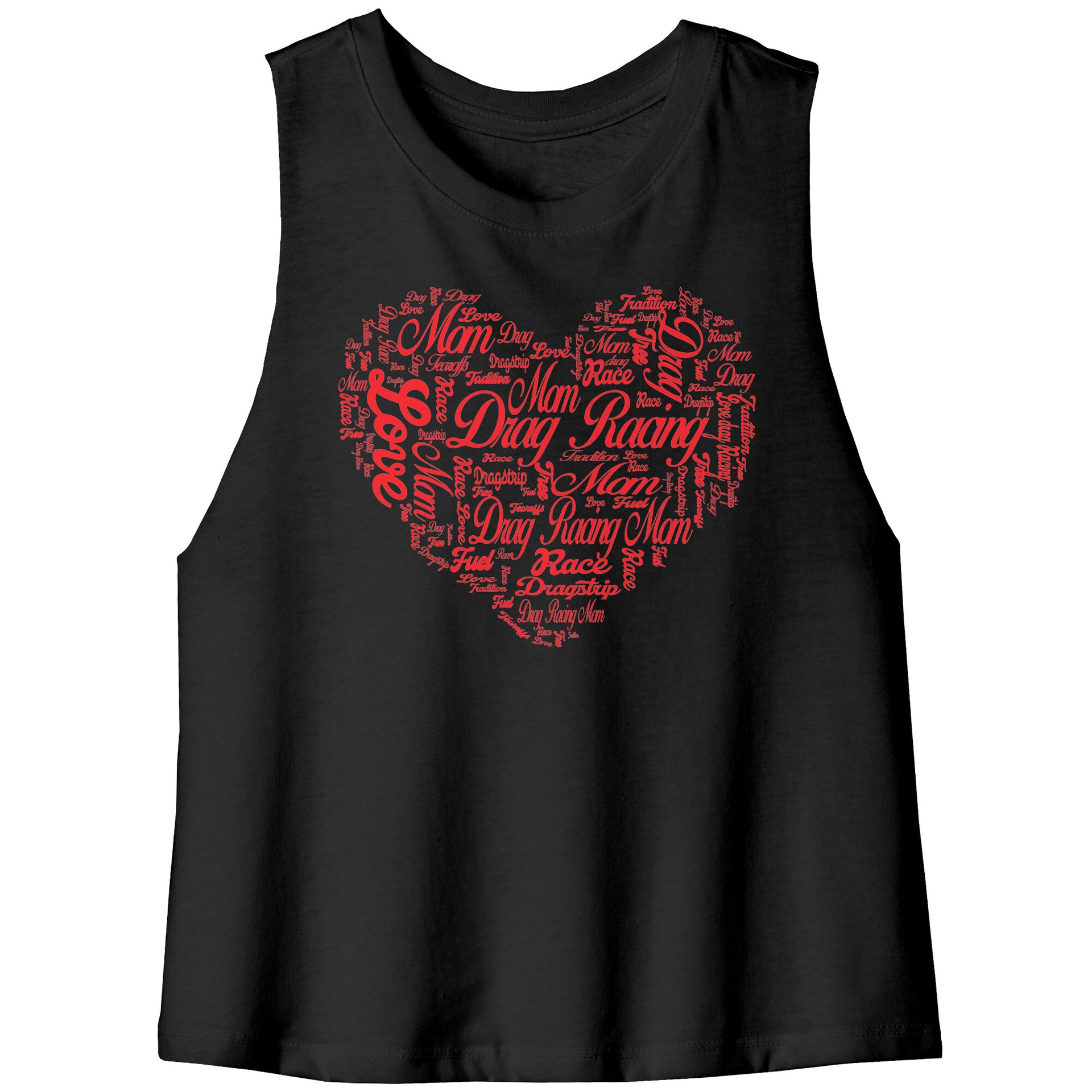 Drag Racing Mom Racerback Crop tank Top