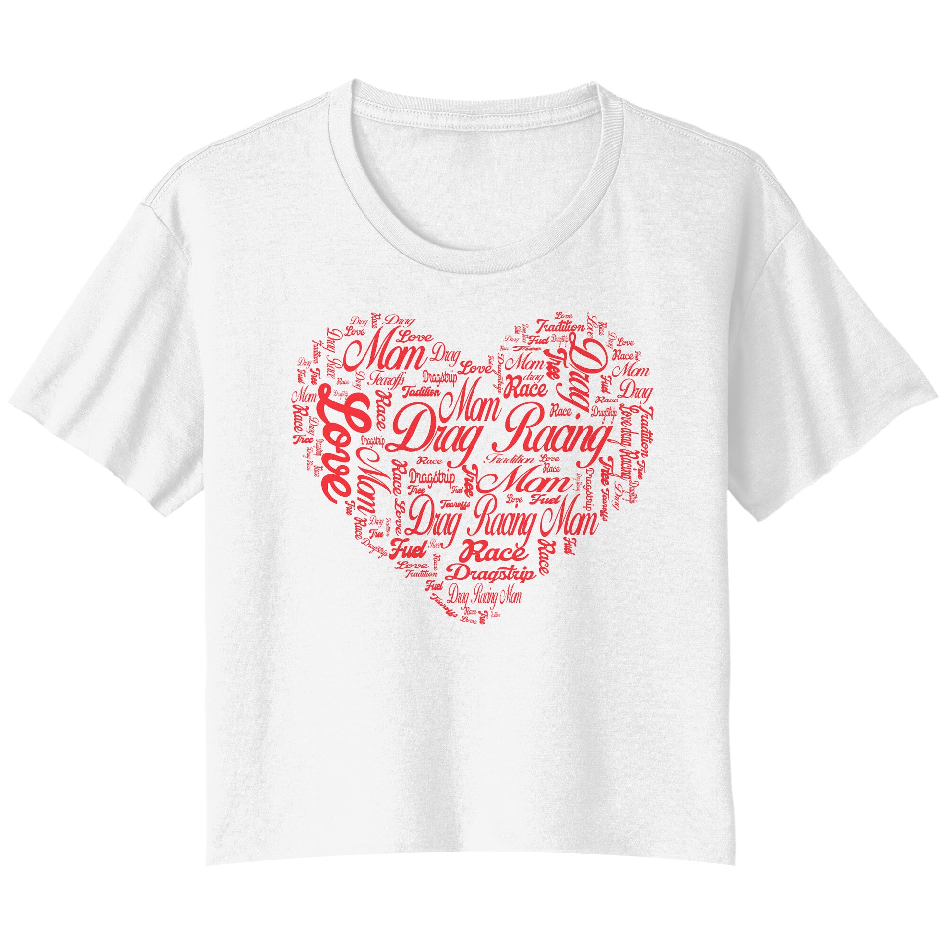Drag Racing Mom Crop t-shirts